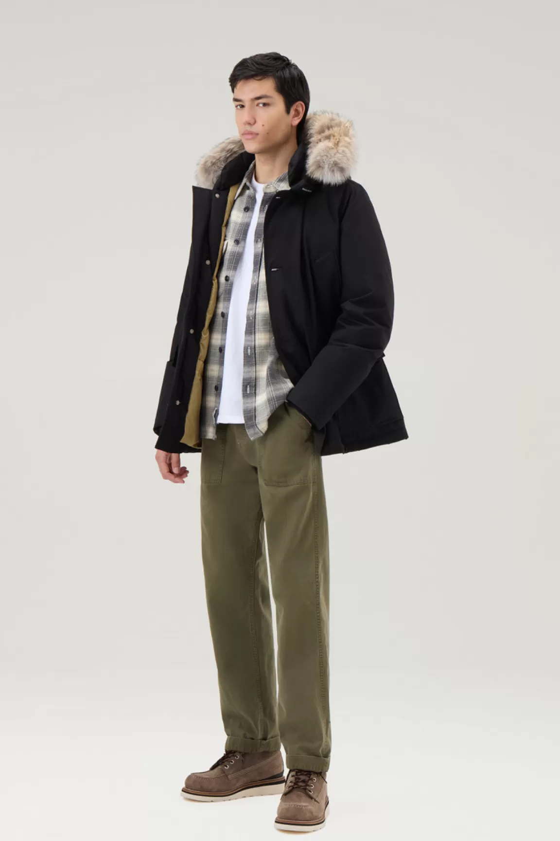 Uomo Woolrich Parka>Arctic Anorak In Ramar Cloth Con Pelliccia Removibile