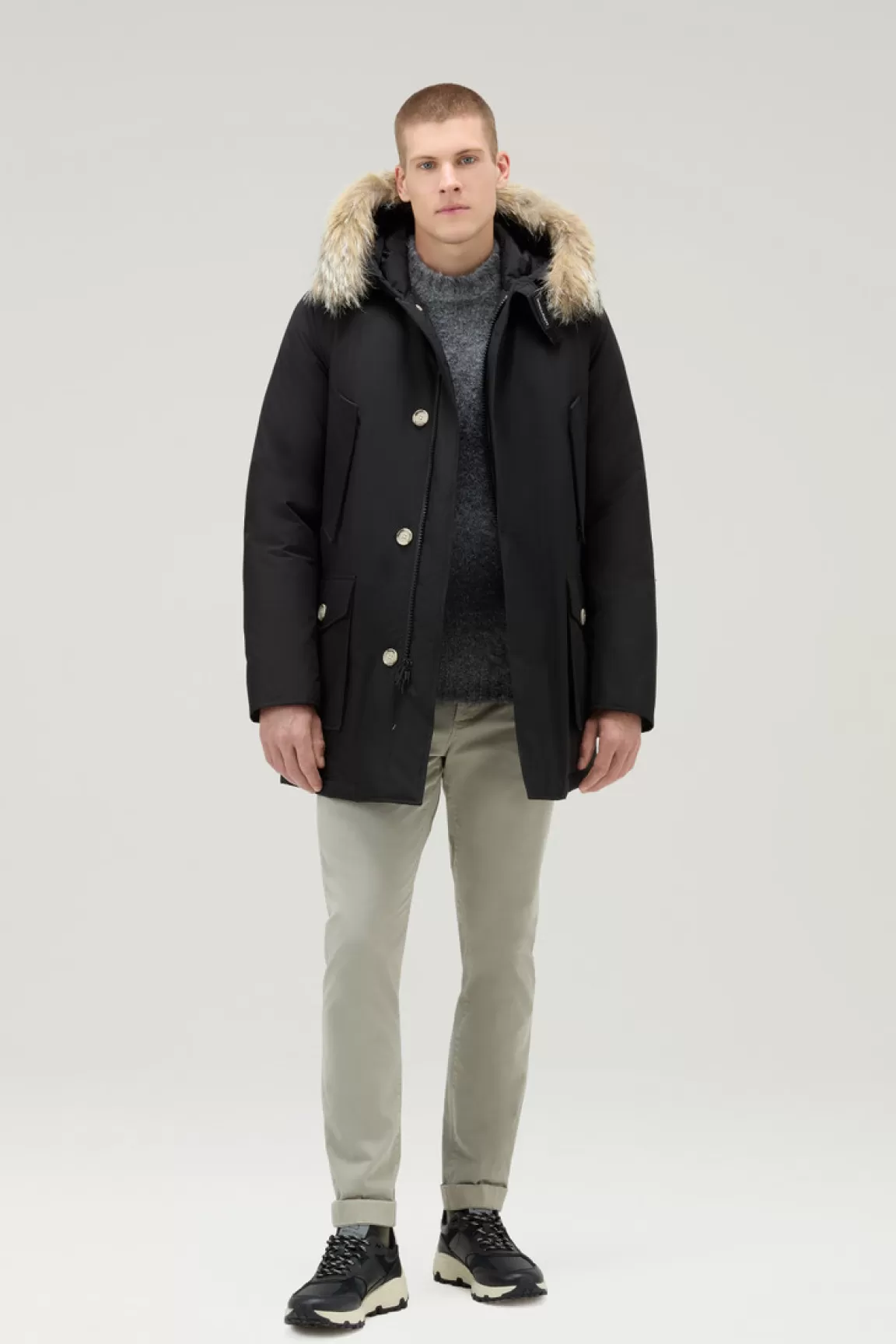 Uomo Woolrich Parka>Arctic Parka In Ramar Cloth Con Pelliccia Removibile