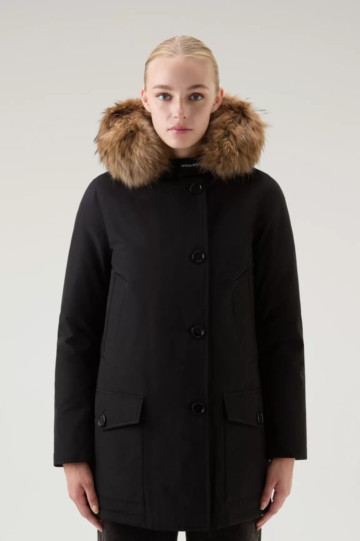 Donna Woolrich Parka>Arctic Parka In Ramar Cloth Con Quattro Tasche E Pelliccia Removibile