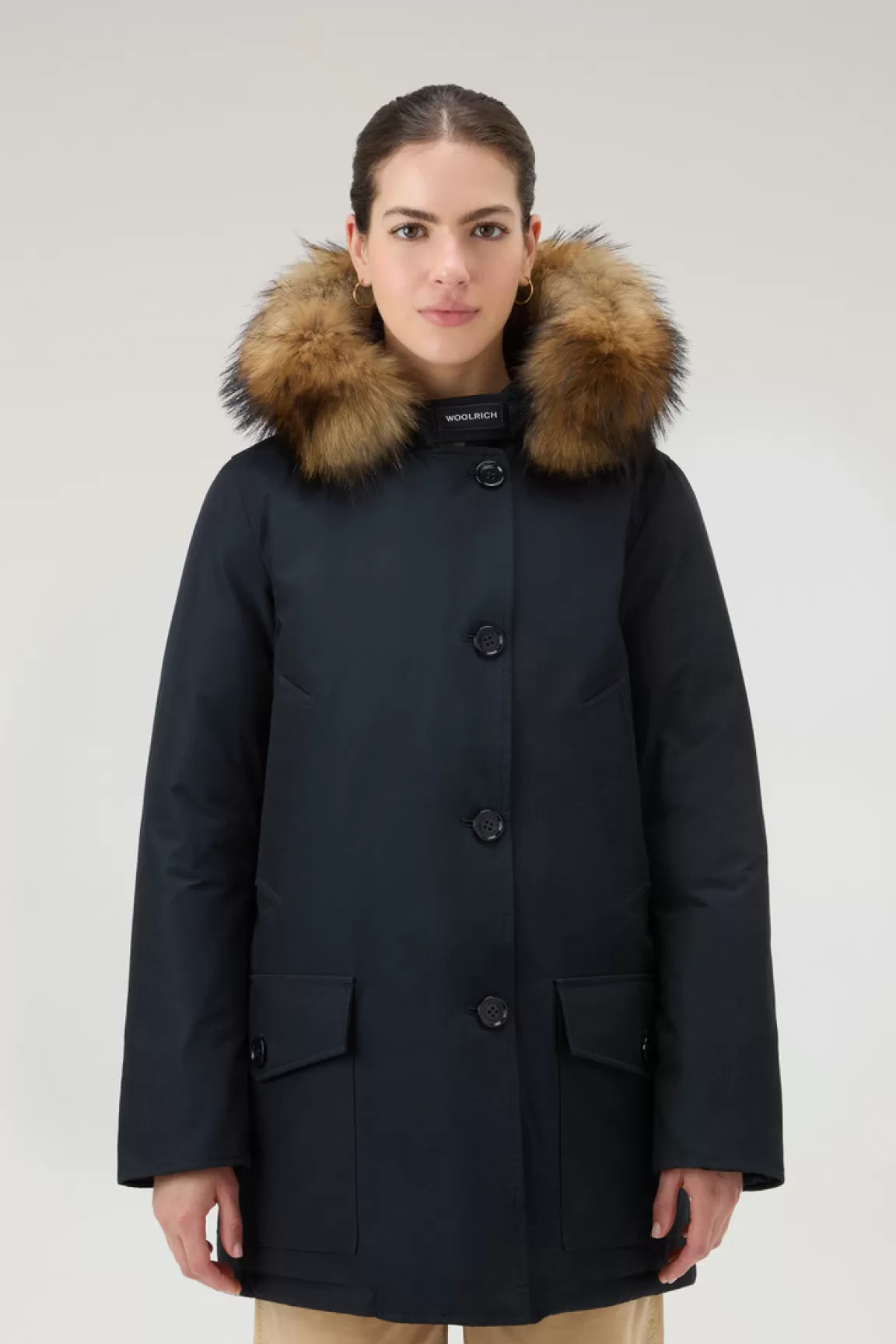 Donna Woolrich Parka>Arctic Parka In Ramar Cloth Con Quattro Tasche E Pelliccia Removibile