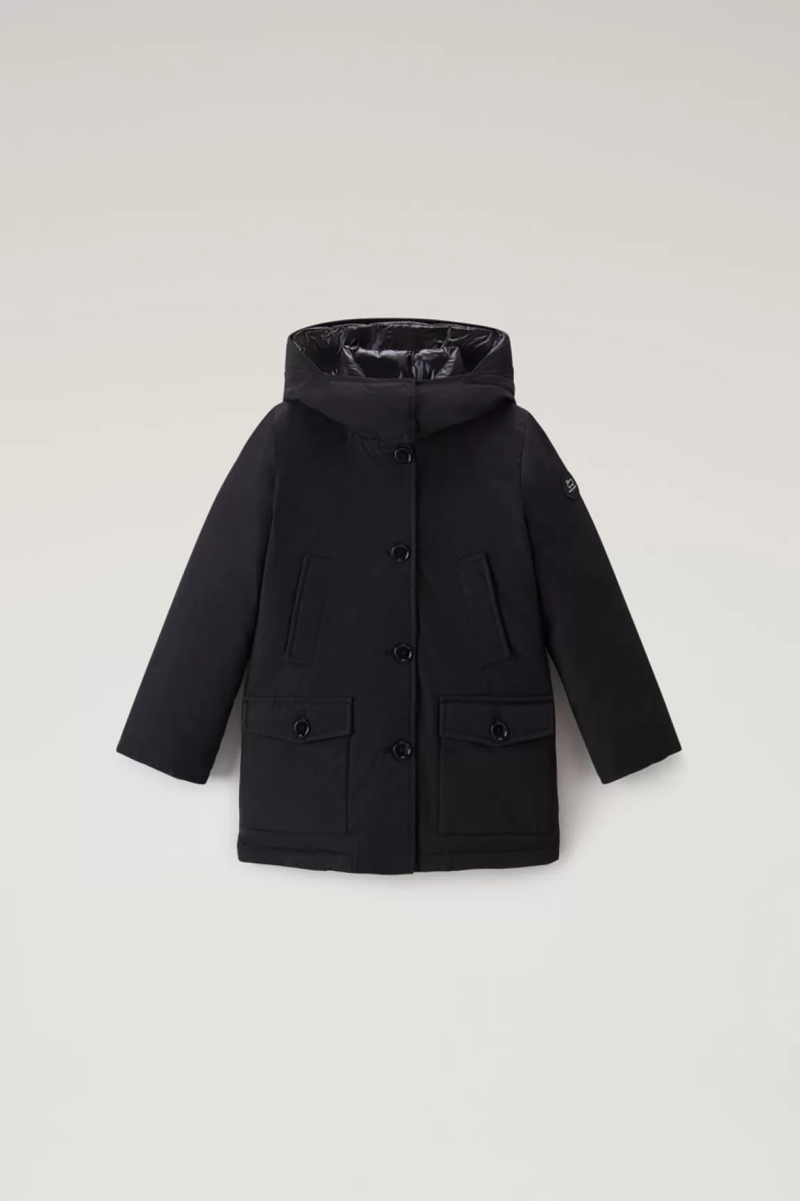 Woolrich Parka>Arctic Parka In Ramar Cloth Da Bambina Con Dettagli Satinati