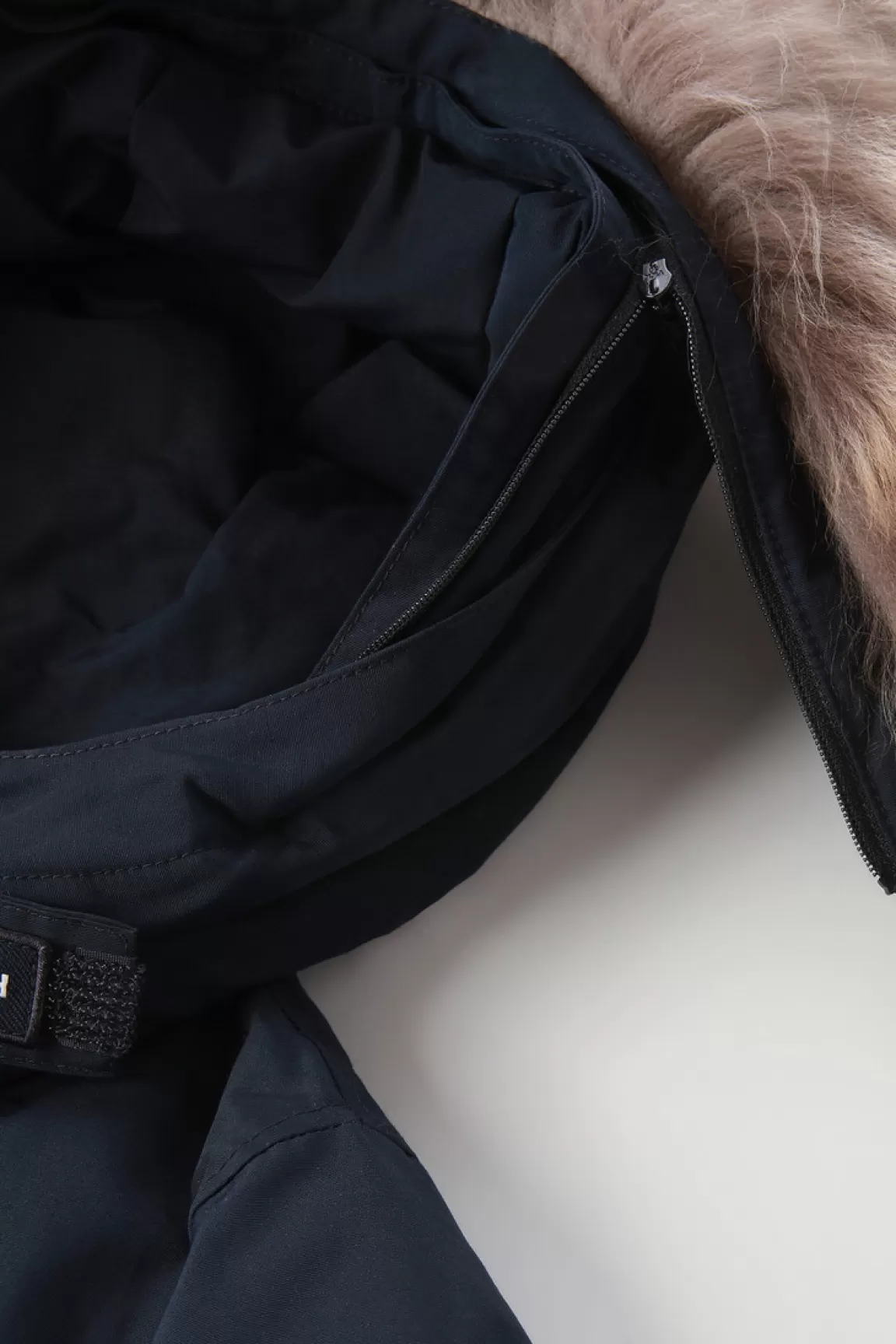 Bambino Woolrich Parka>Arctic Parka In Ramar Cloth Da Bambino Con Pelliccia Removibile
