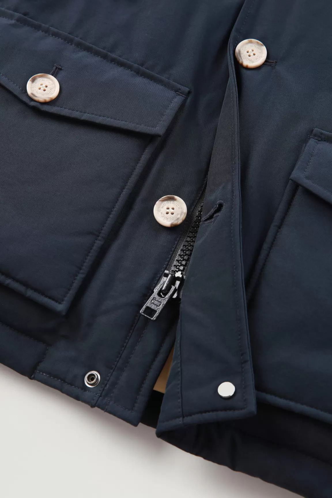 Bambino Woolrich Parka>Arctic Parka In Ramar Cloth Da Bambino Con Pelliccia Removibile