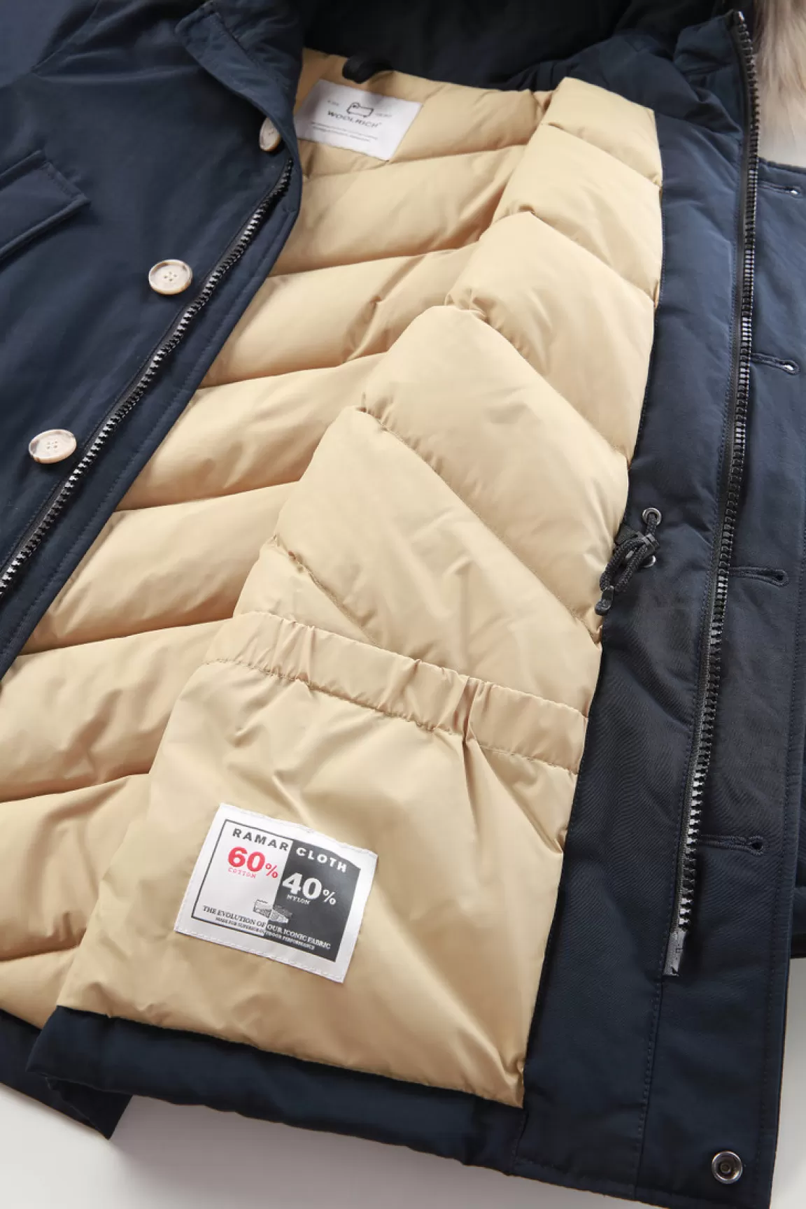 Bambino Woolrich Parka>Arctic Parka In Ramar Cloth Da Bambino Con Pelliccia Removibile