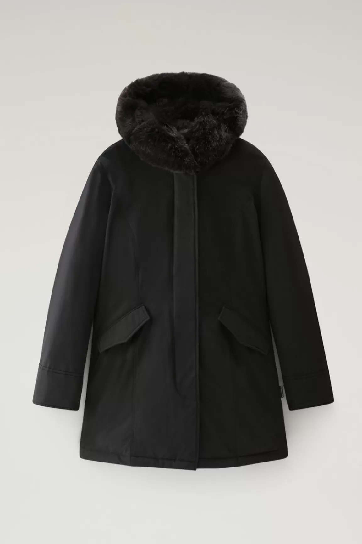 Donna Woolrich Parka>Beaker Parka In Ramar Cloth Con Pelliccia Sintetica