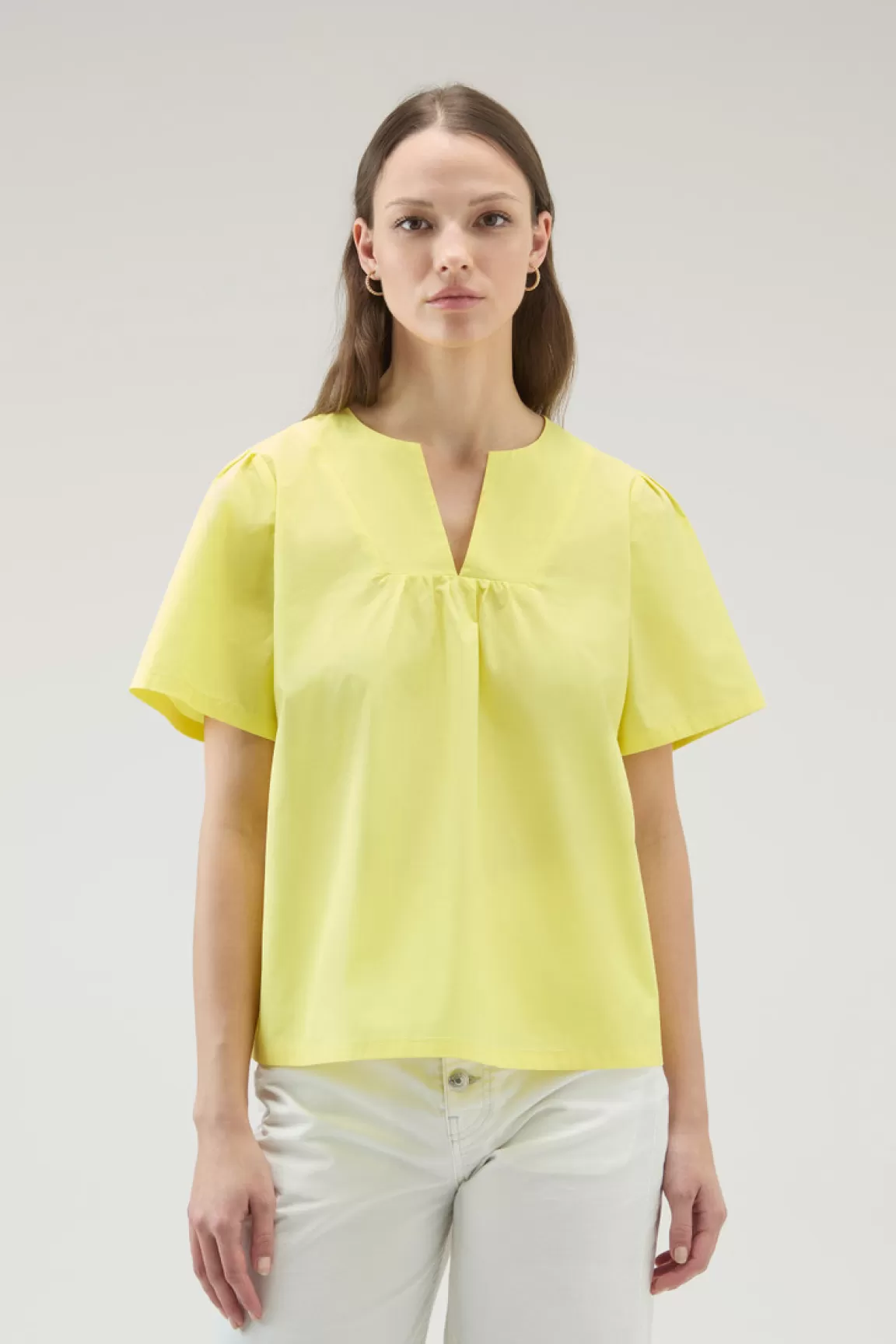 Donna Woolrich Camicie e giacche a camicia>Blusa In Popeline Di Puro Cotone