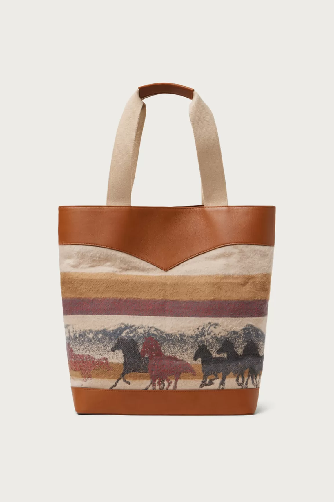 Uomo Woolrich One Of These Days / Woolrich>Borsa Tote In Puro Cotone Con Manici In Pelle - One Of These Days /