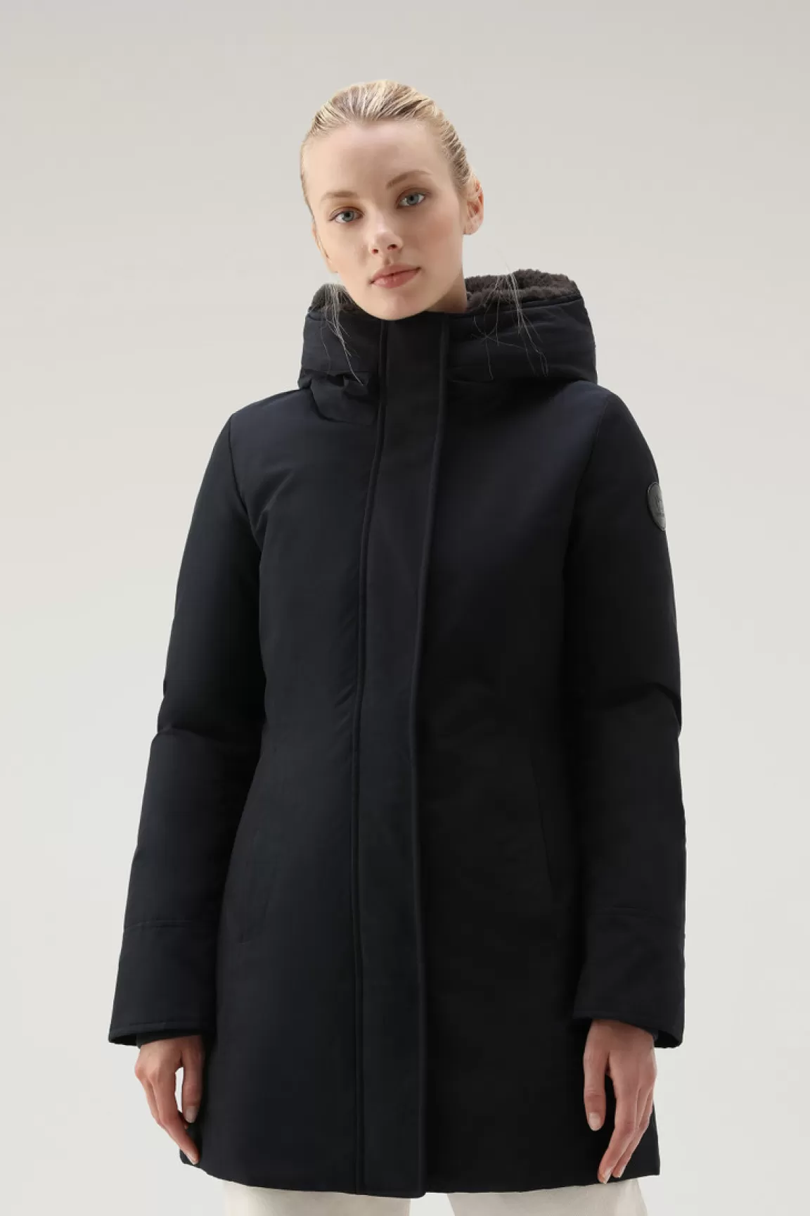 Donna Woolrich Parka>Boulder Parka In Ramar Cloth Con Cappuccio E Collo Removibile In Pelliccia Sintetica