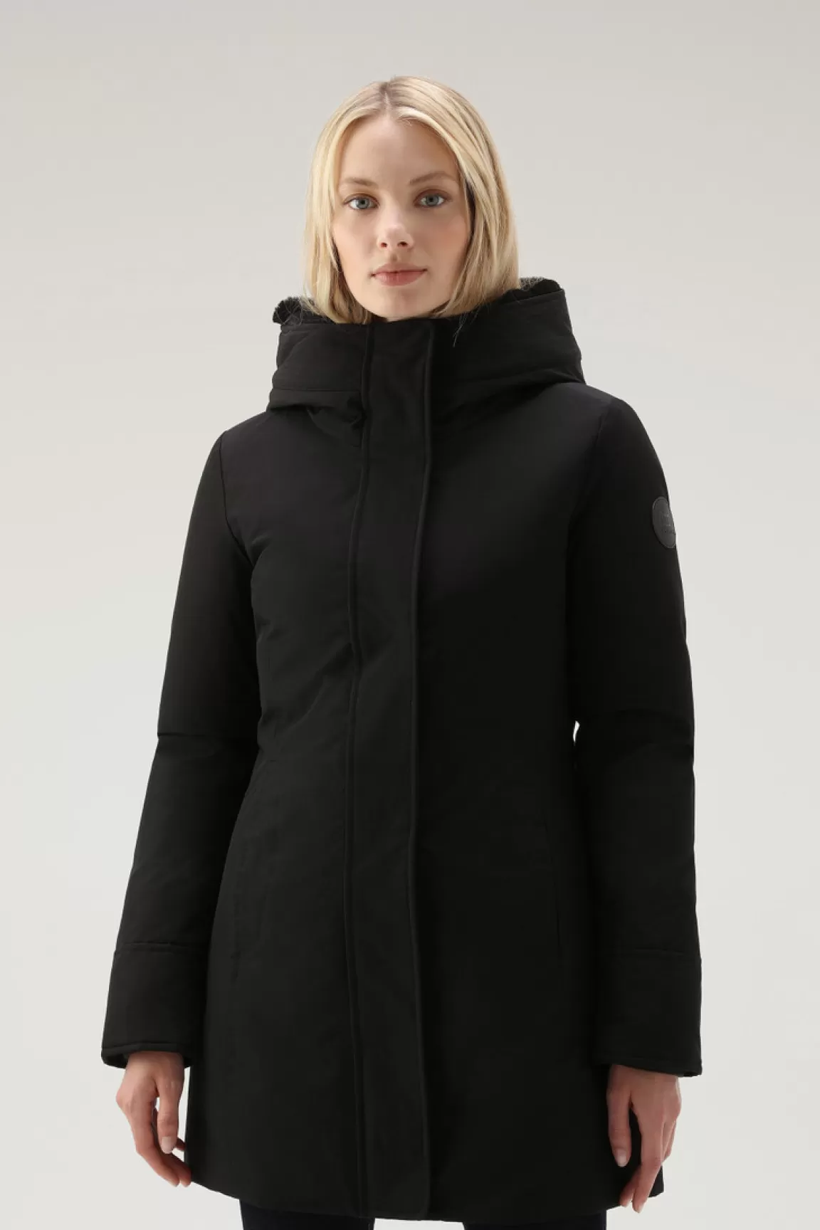 Donna Woolrich Parka>Boulder Parka In Ramar Cloth Con Cappuccio E Collo Removibile In Pelliccia Sintetica