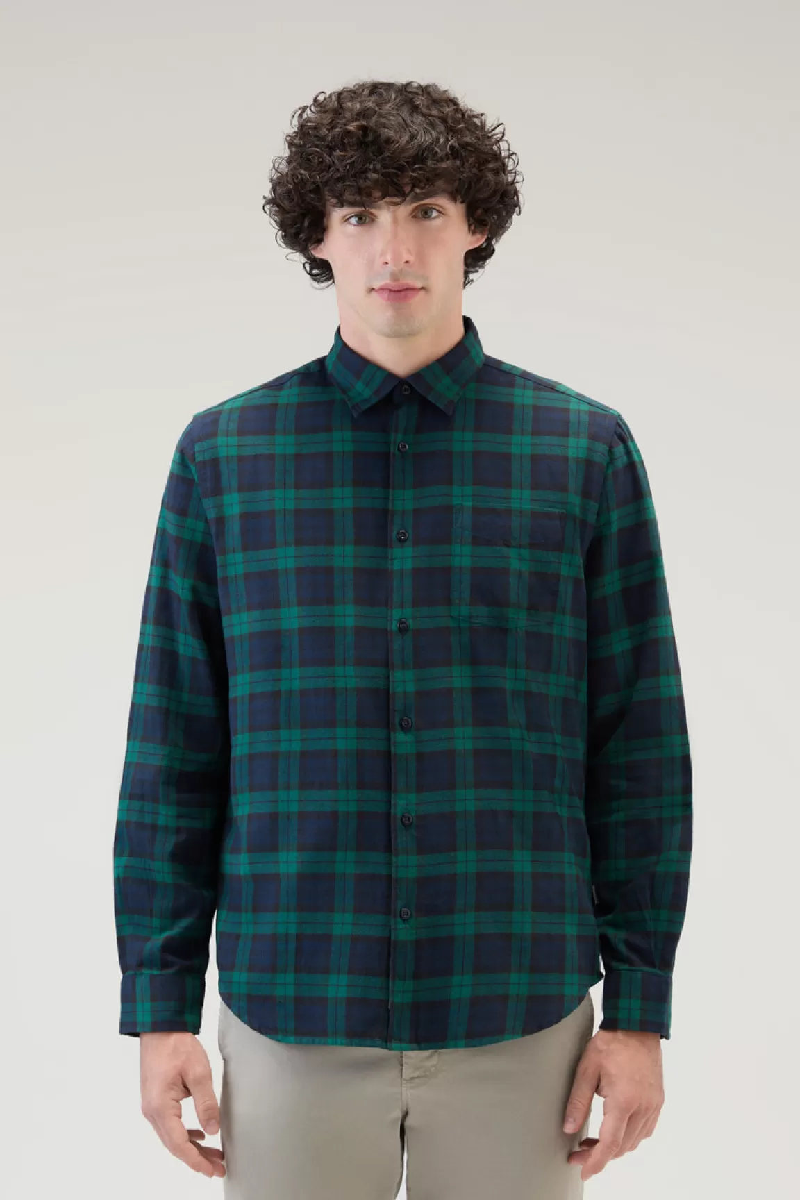 Uomo Woolrich Camicie>Camicia A Quadri In Flanella Leggera