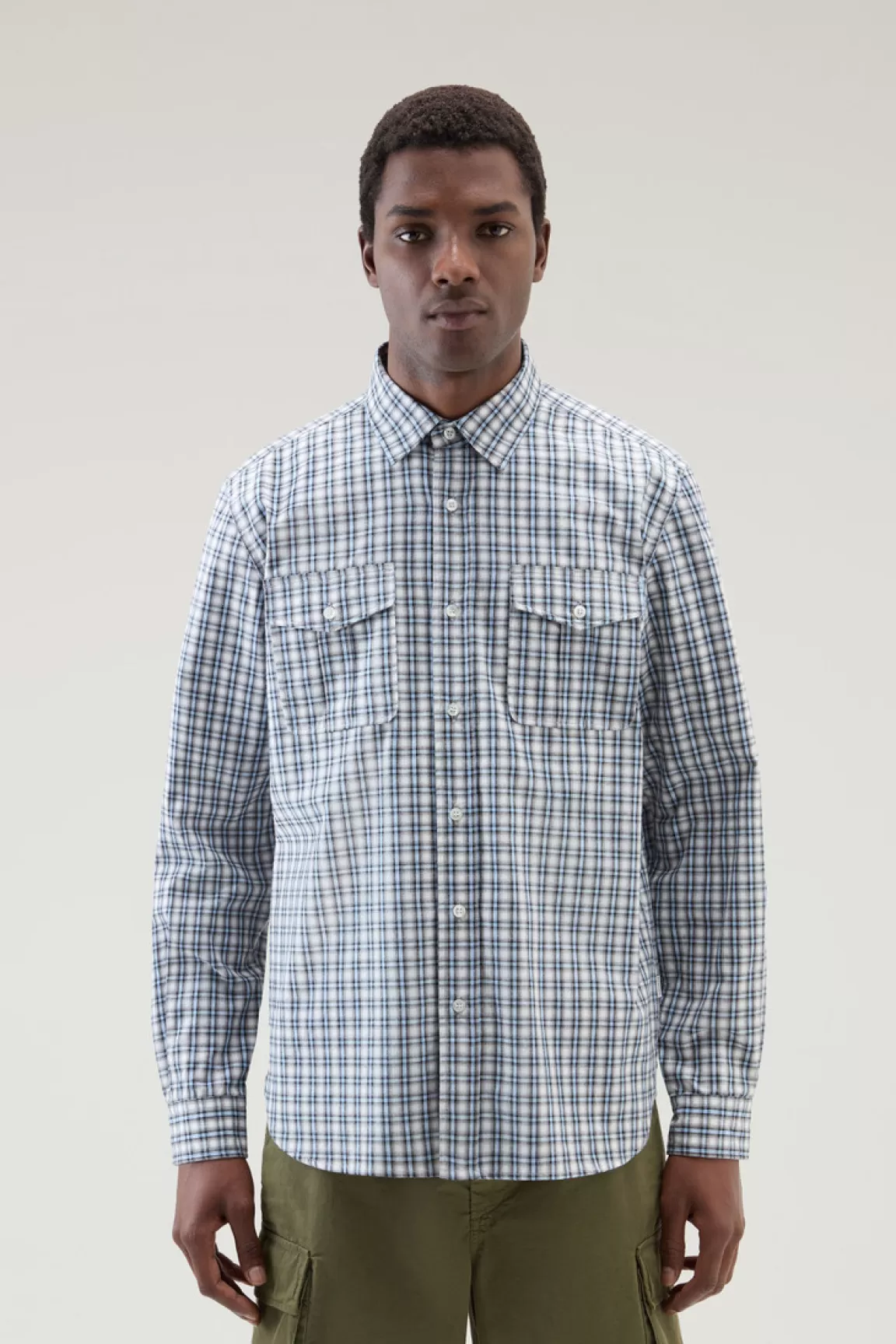 Uomo Woolrich Camicie>Camicia A Quadri In Puro Cotone