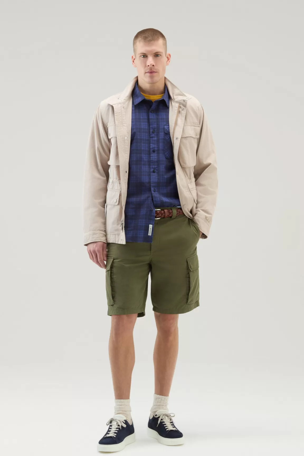 Uomo Woolrich Camicie>Camicia A Quadri In Puro Cotone Con Tasca Sul Petto