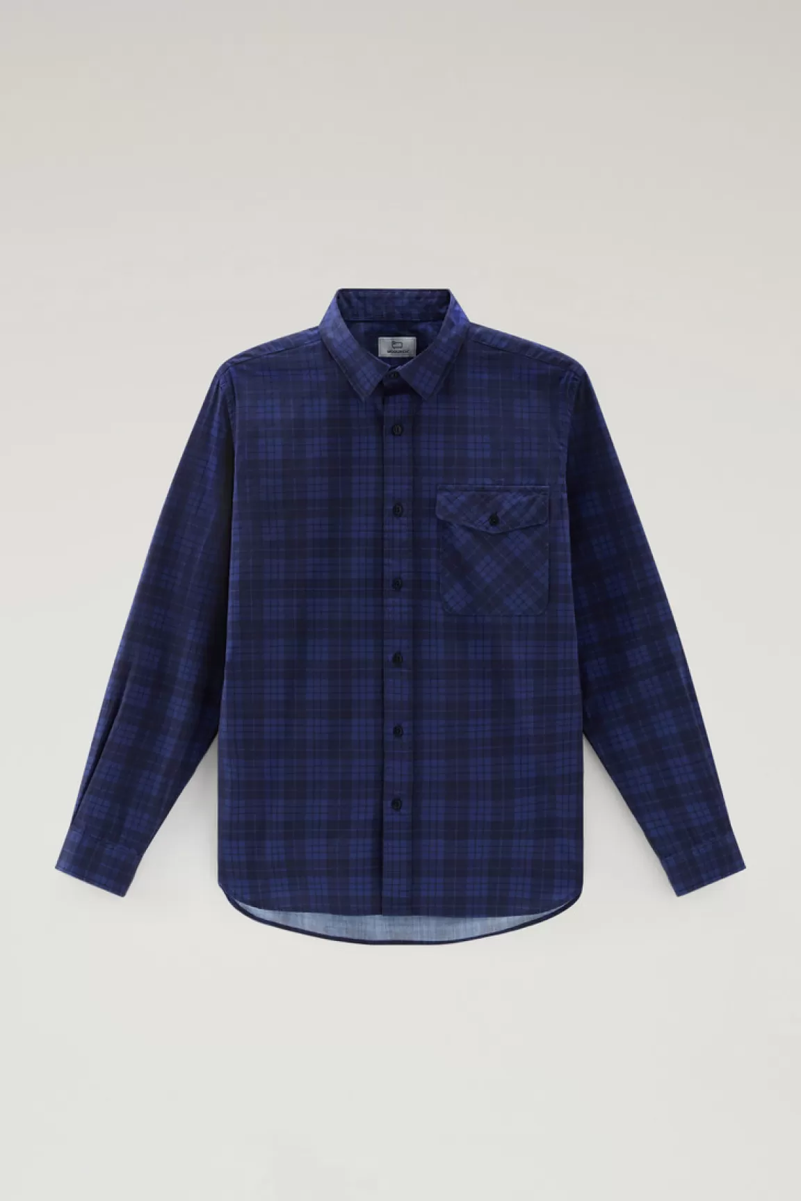 Uomo Woolrich Camicie>Camicia A Quadri In Puro Cotone Con Tasca Sul Petto