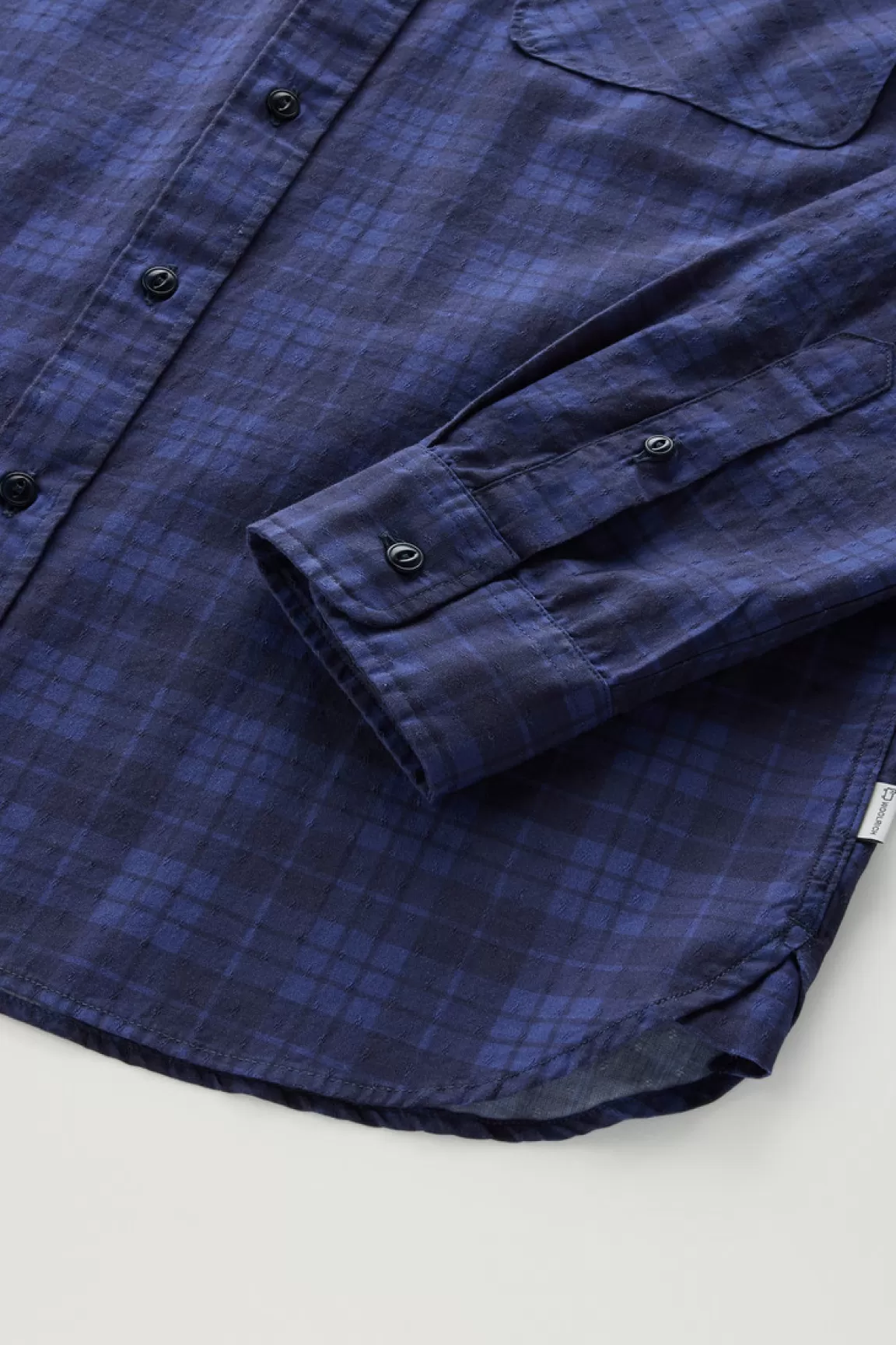 Uomo Woolrich Camicie>Camicia A Quadri In Puro Cotone Con Tasca Sul Petto
