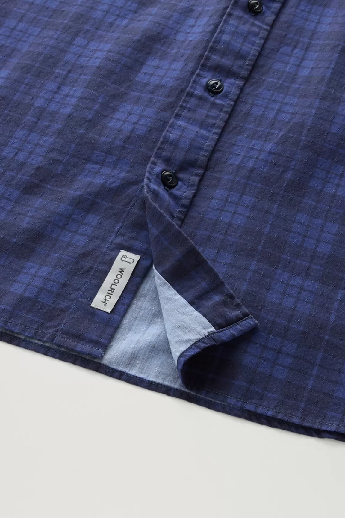 Uomo Woolrich Camicie>Camicia A Quadri In Puro Cotone Con Tasca Sul Petto