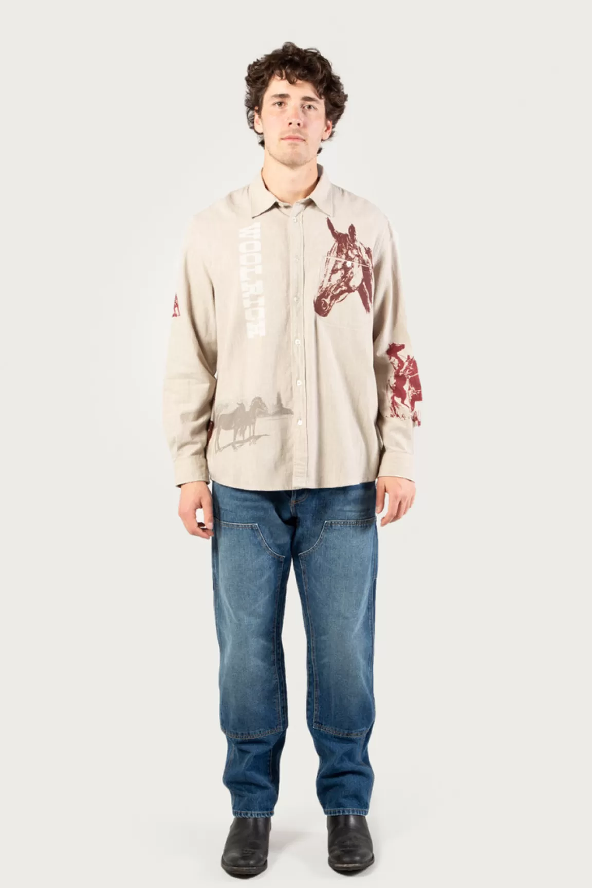 Uomo Woolrich One Of These Days / Woolrich | Camicie>Camicia In Flanella Con Stampa Western - One Of These Days /