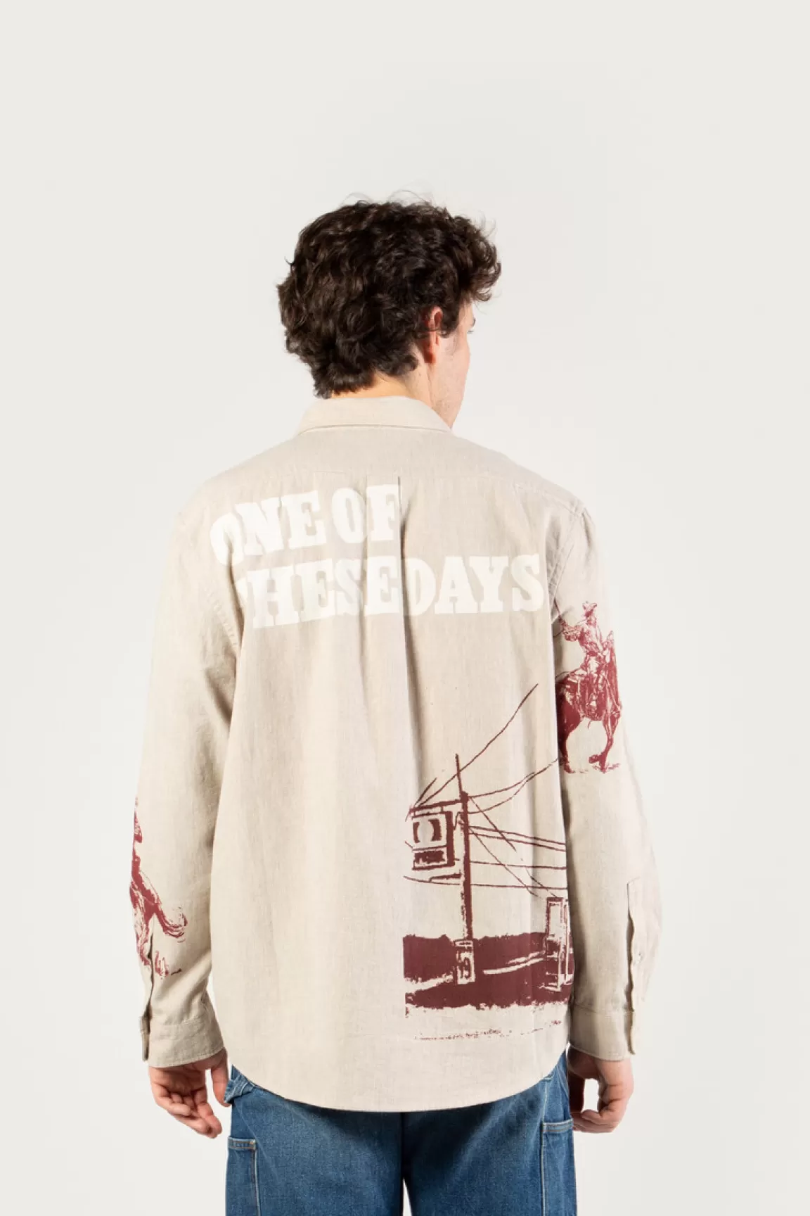 Uomo Woolrich One Of These Days / Woolrich | Camicie>Camicia In Flanella Con Stampa Western - One Of These Days /