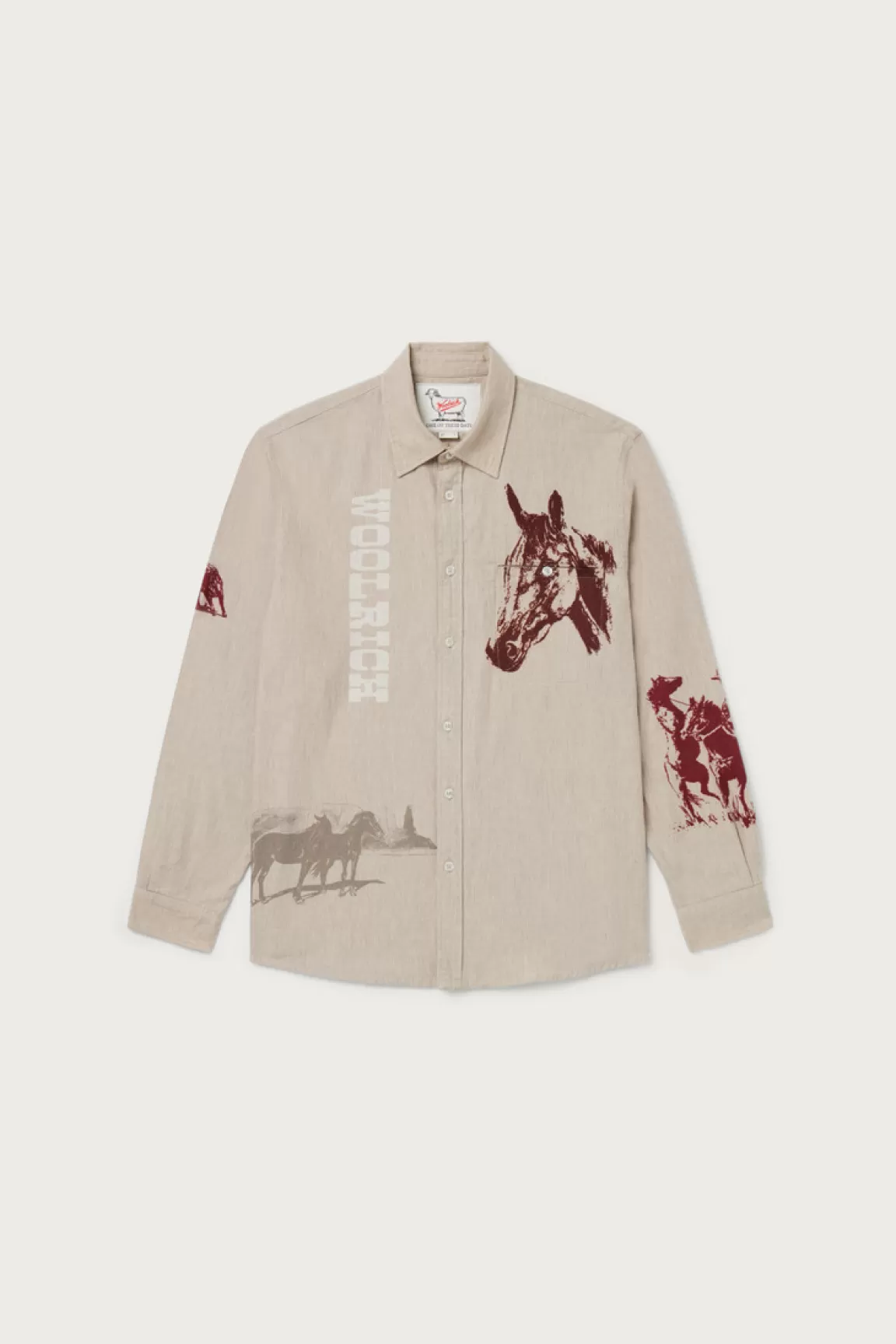 Uomo Woolrich One Of These Days / Woolrich | Camicie>Camicia In Flanella Con Stampa Western - One Of These Days /