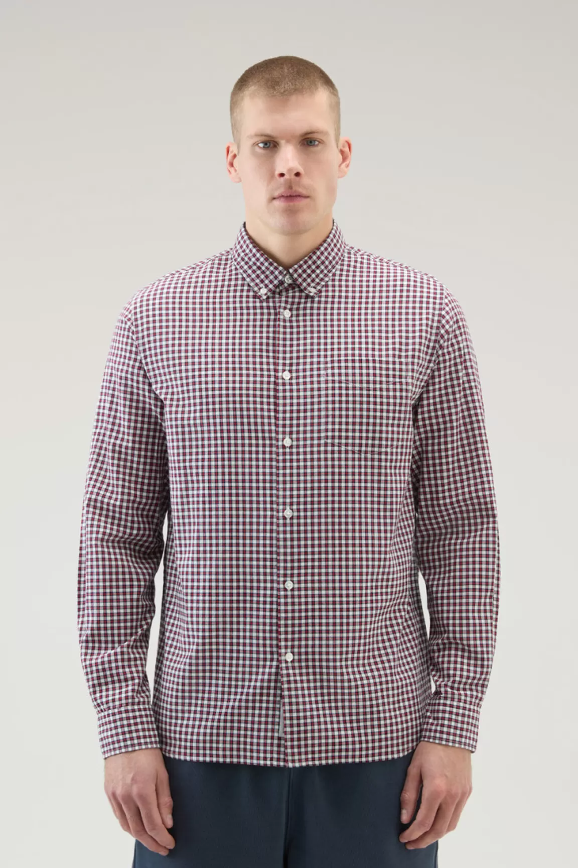 Uomo Woolrich Camicie>Camicia Madras In Puro Cotone A Quadri