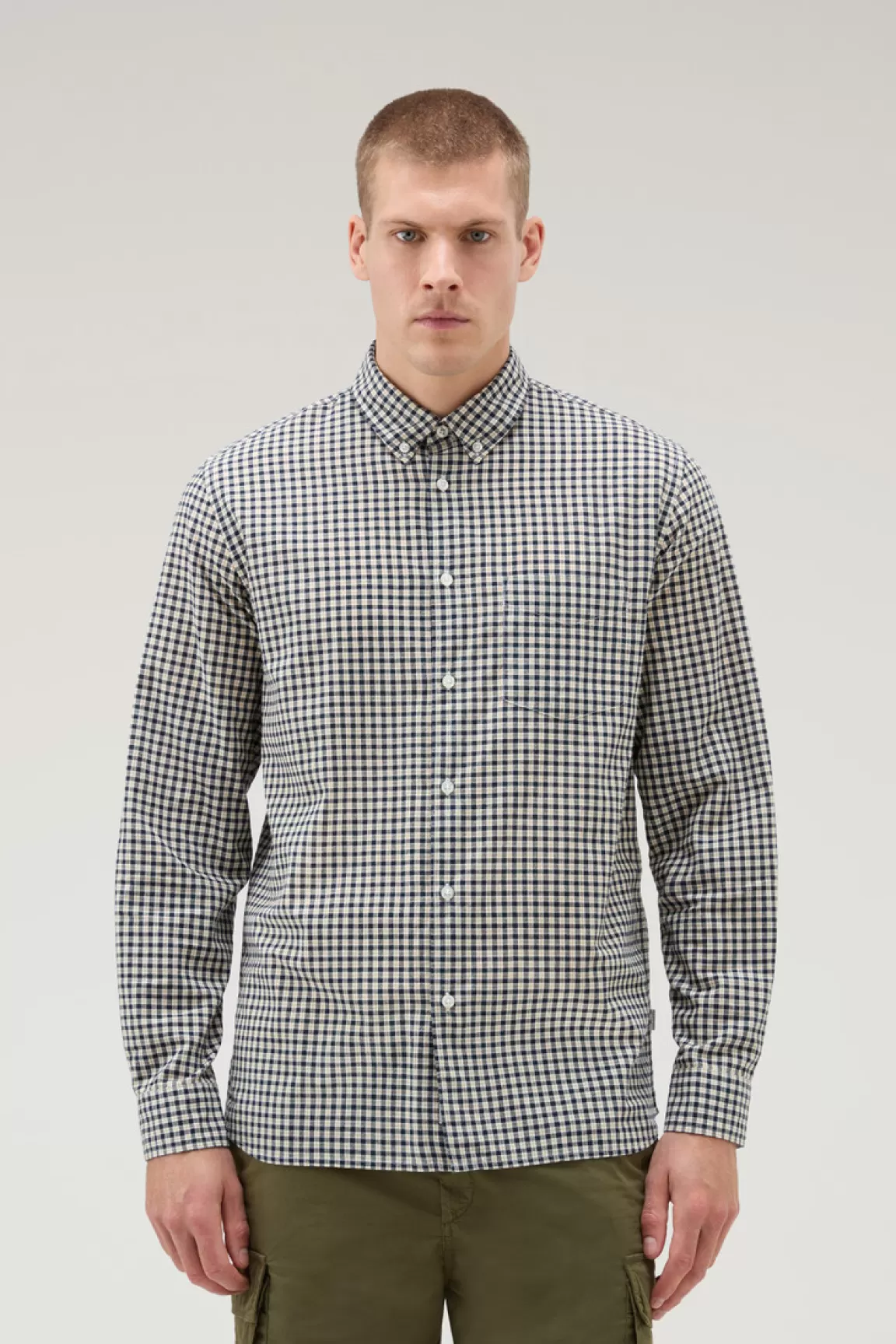 Uomo Woolrich Camicie>Camicia Madras In Puro Cotone A Quadri