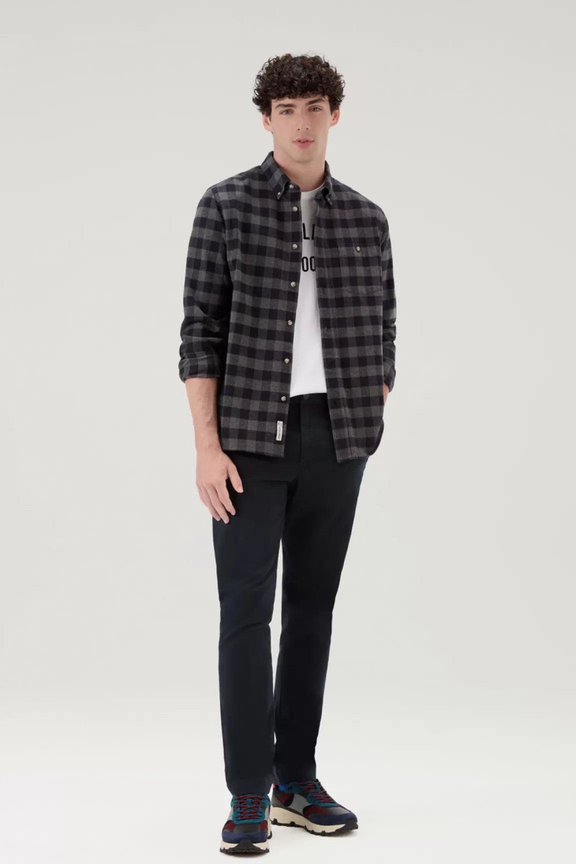 Uomo Woolrich Camicie>Camicia Traditional A Quadri In Flanella