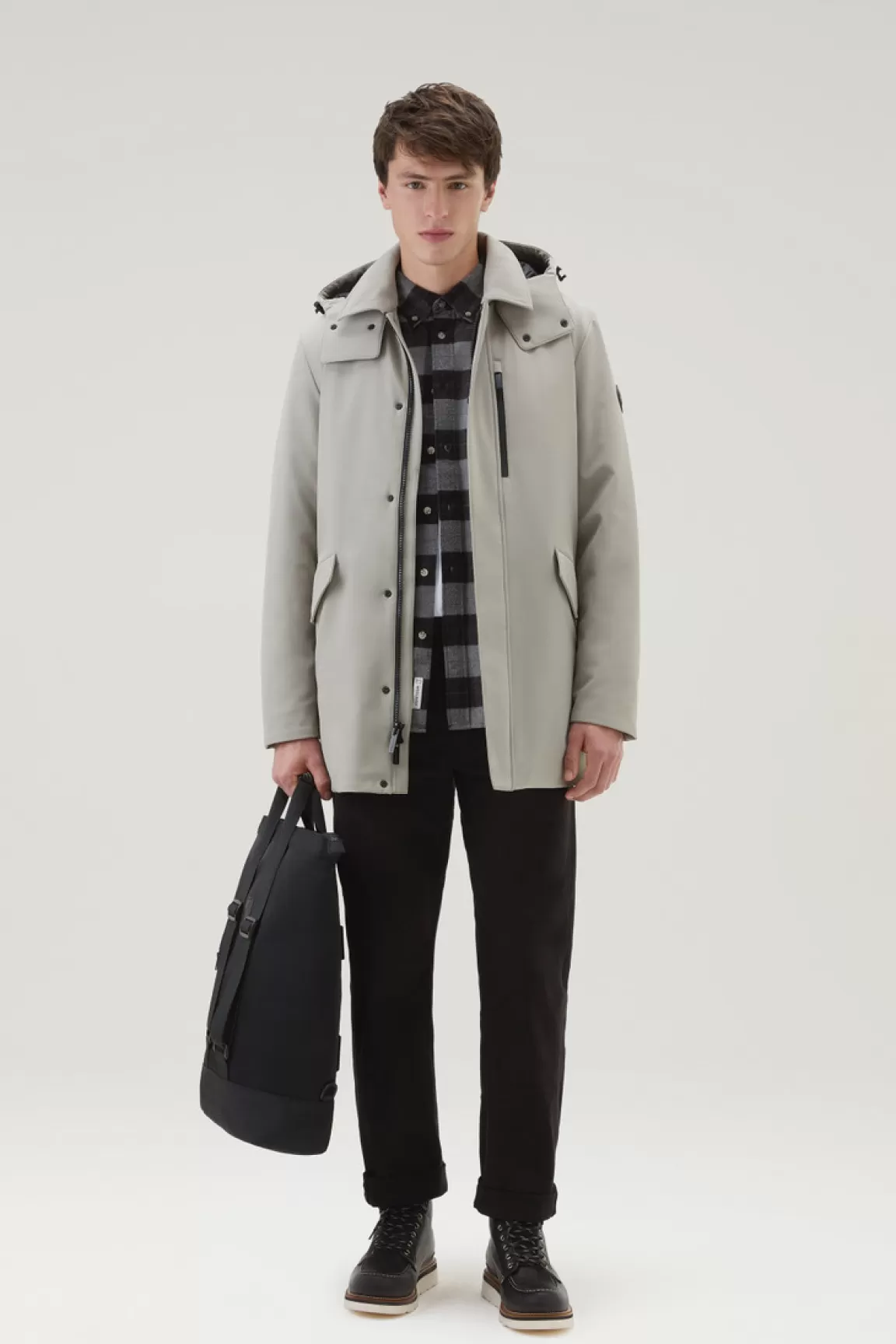 Uomo Woolrich Cappotti | Impermeabili>Cappotto Barrow Mac In Tech Softshell