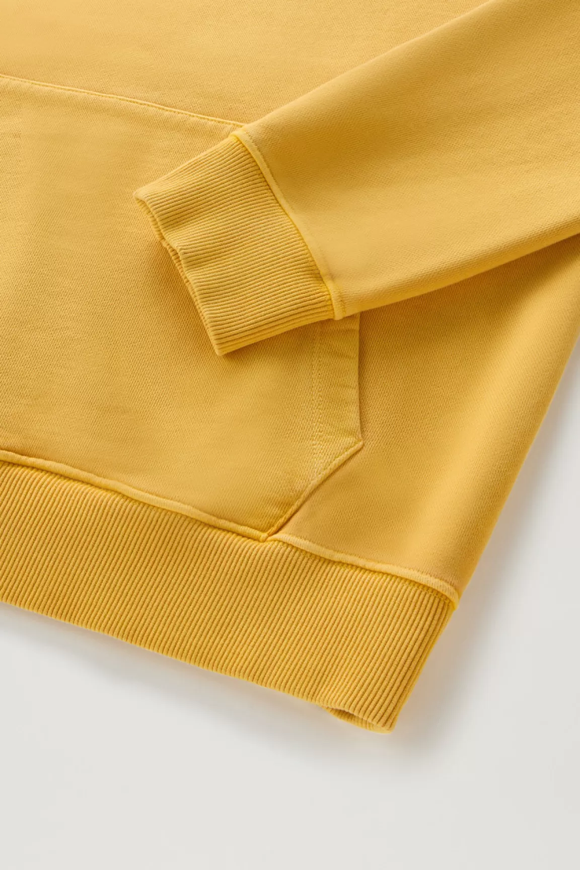 Uomo Woolrich Felpe>Felpa 1830 Tinta In Capo In Puro Cotone Con Cappucccio