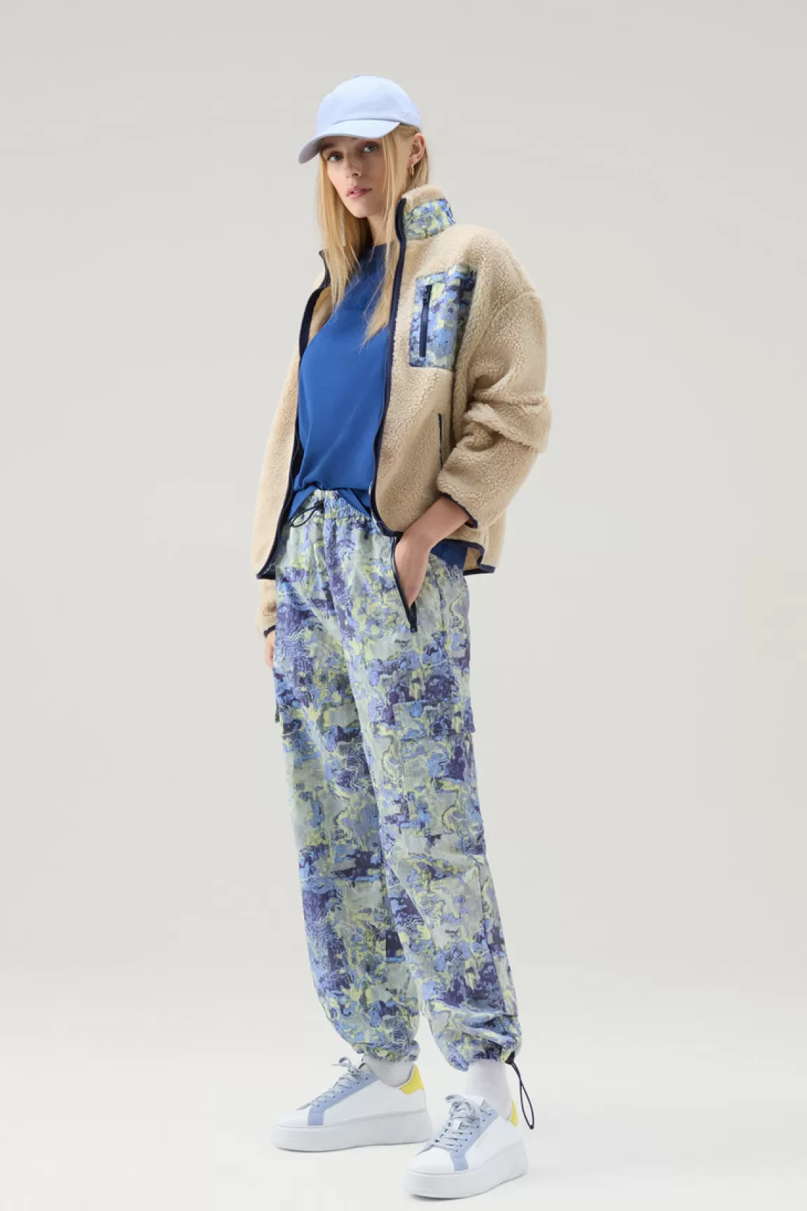 Donna Woolrich Felpe>Felpa In Sherpa A Collo Alto Con Dettagli In CORDURA