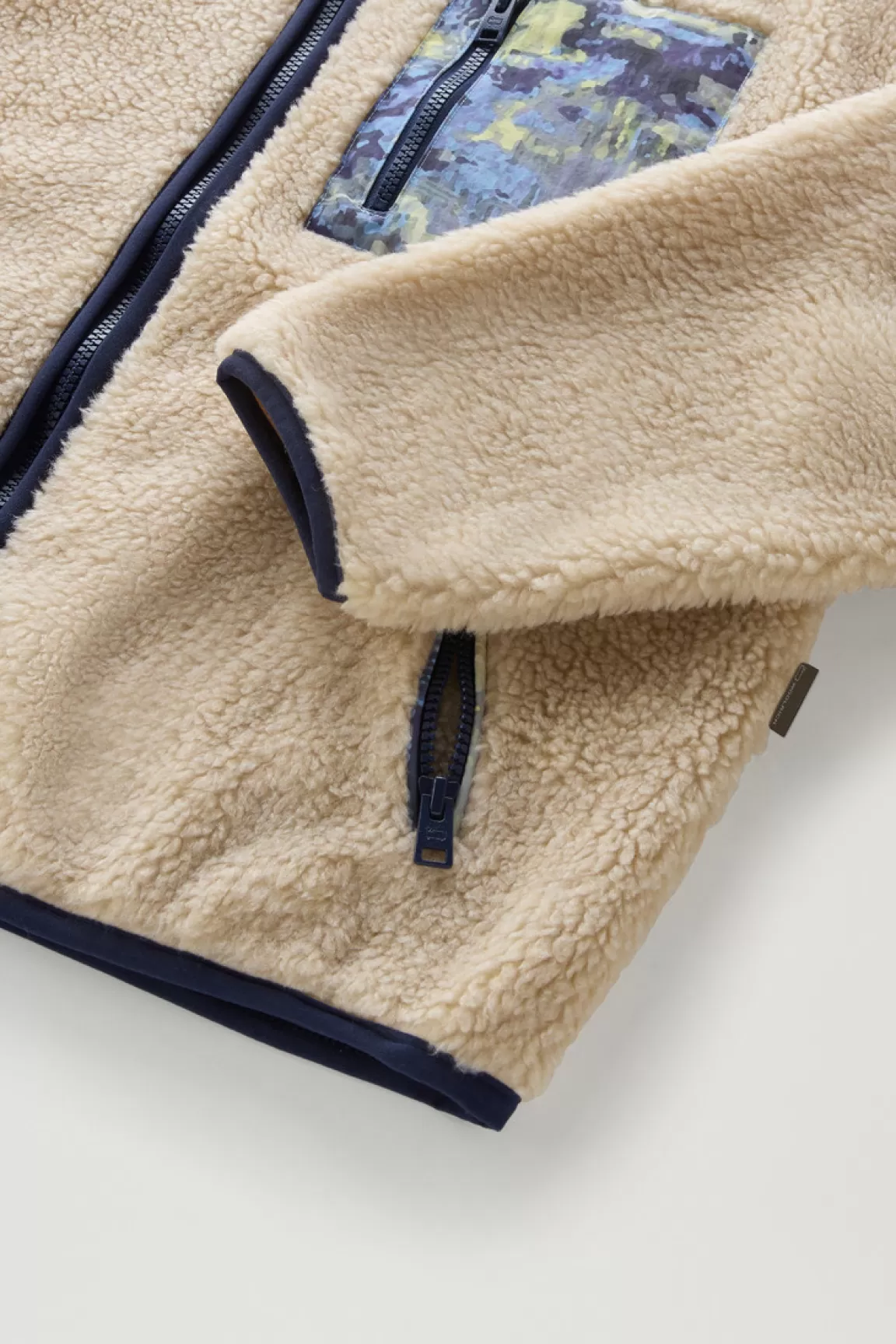 Donna Woolrich Felpe>Felpa In Sherpa A Collo Alto Con Dettagli In CORDURA