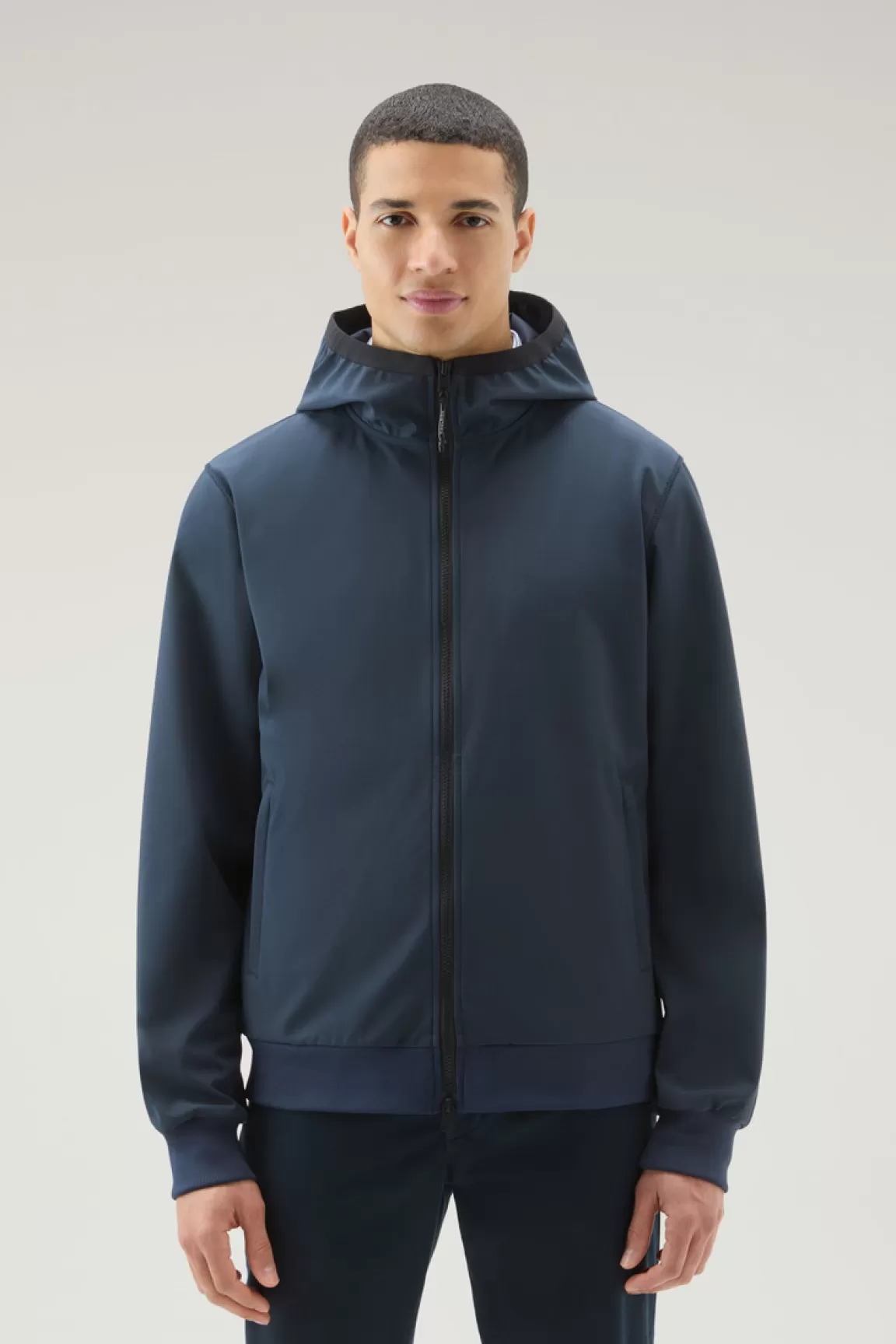 Uomo Woolrich Felpe>Felpa In Softshell Con Cappuccio