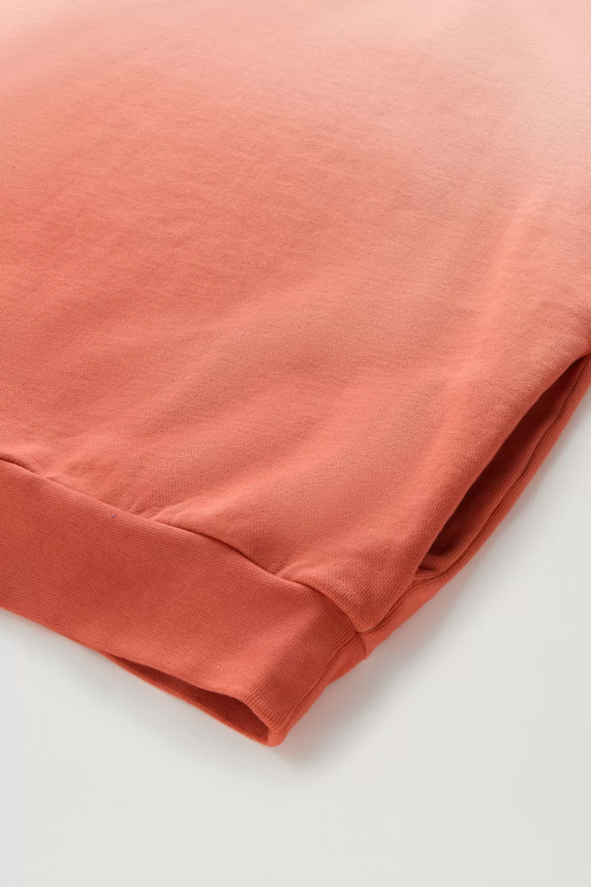 Donna Woolrich Felpe>Felpa Smanicata Con Cappuccio In Puro Cotone Tinta In Capo
