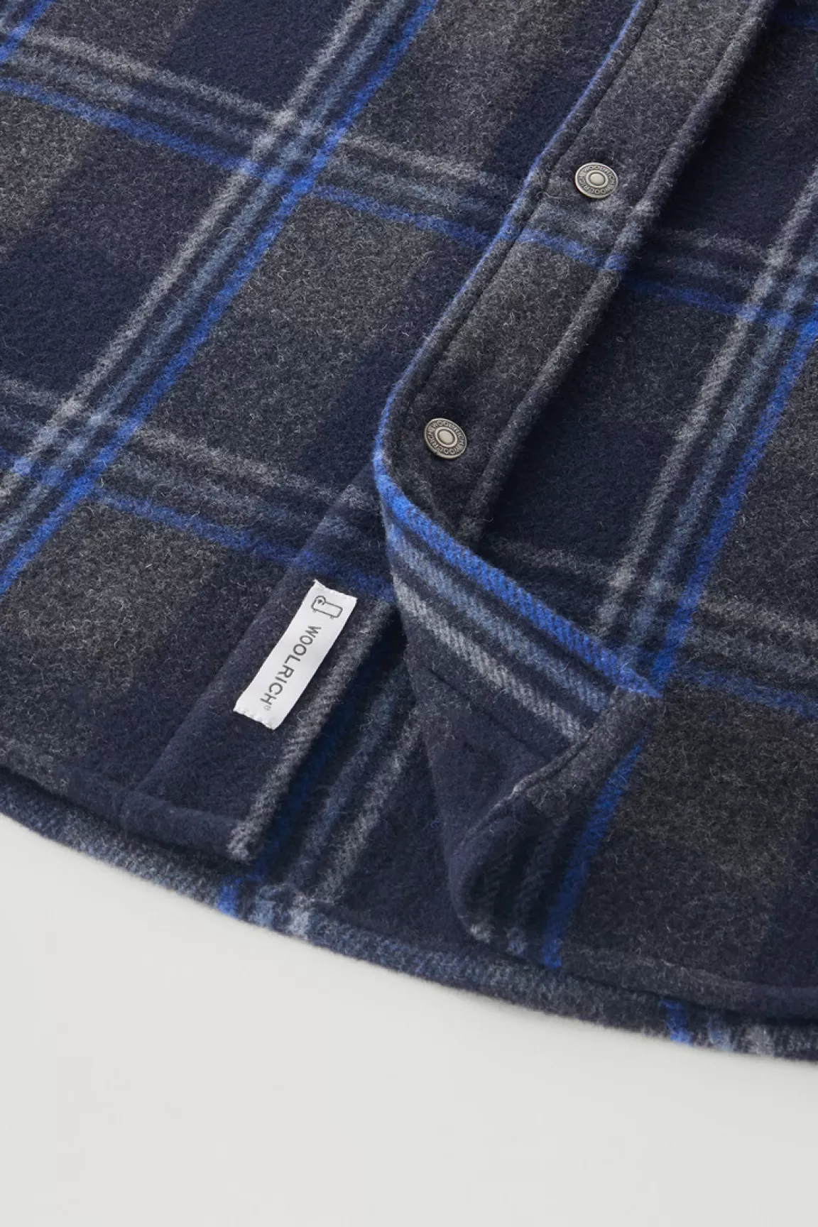 Uomo Woolrich Giacche a camicia>Giacca A Camicia Alaskan A Quadri In Misto Lana Italiana Riciclata