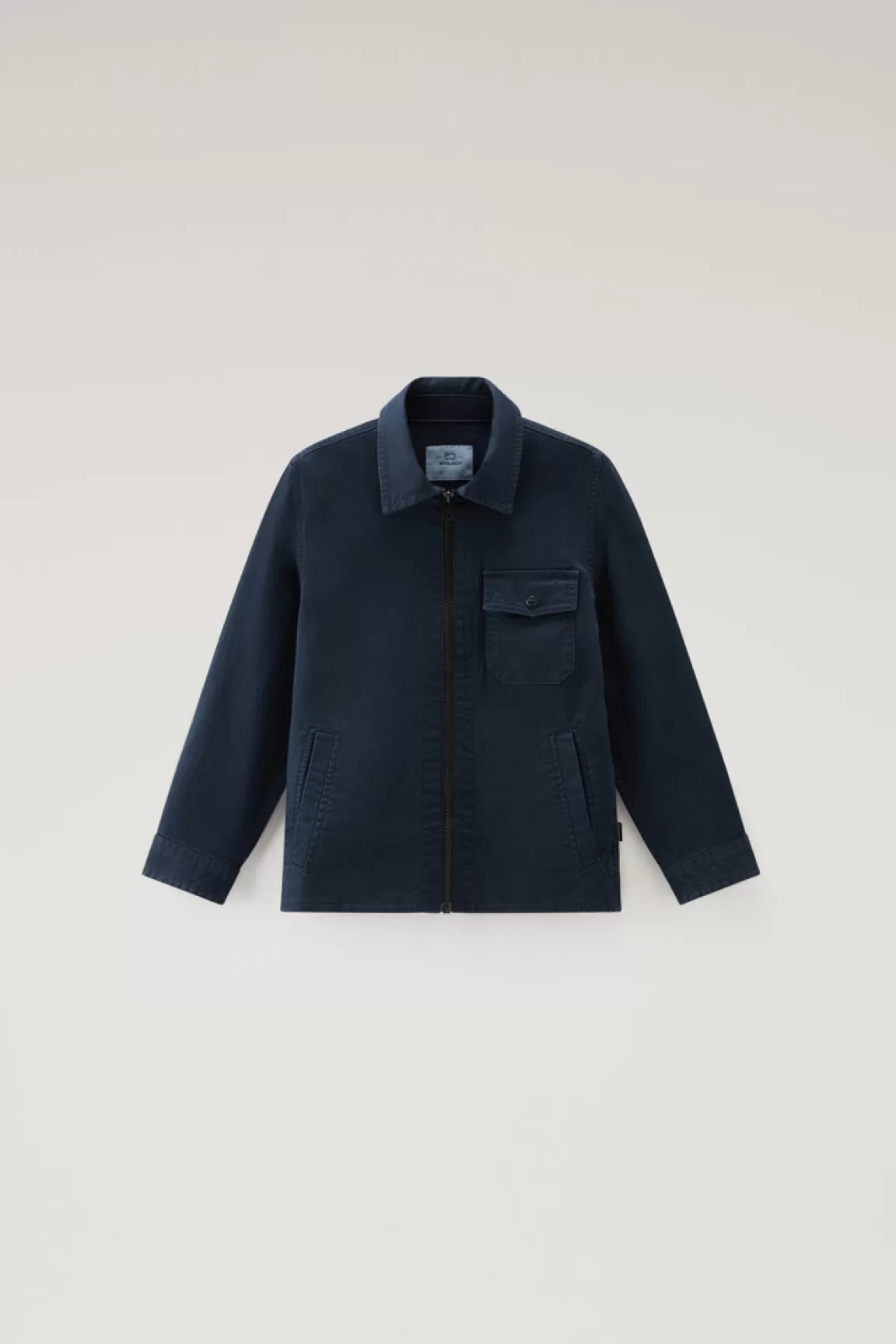 Bambino Woolrich Abbigliamento>Giacca A Camicia Da Bambino In Cotone Elasticizzato Tinta In Capo