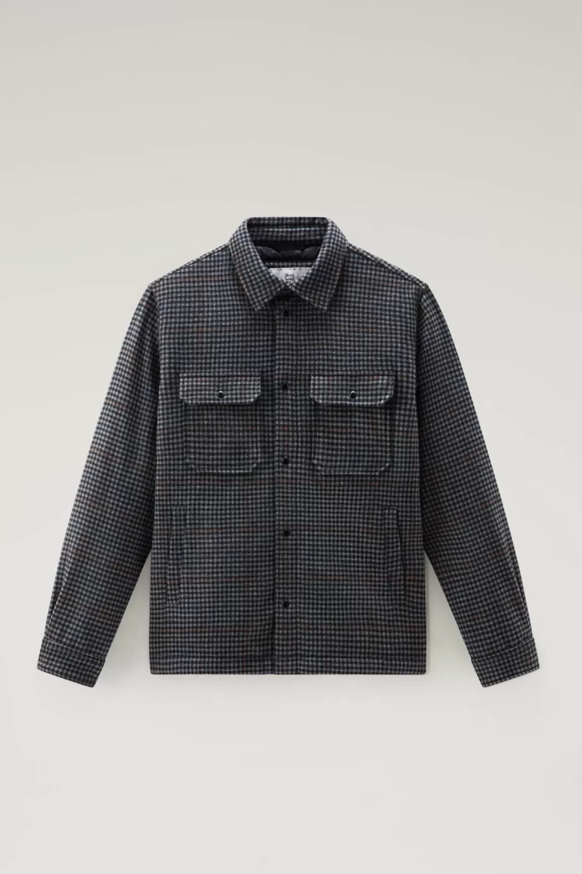 Uomo Woolrich Giacche a camicia | Giacche>Giacca A Camicia Imbottita Alaskan A Quadri In Misto Lana Italiana Riciclata