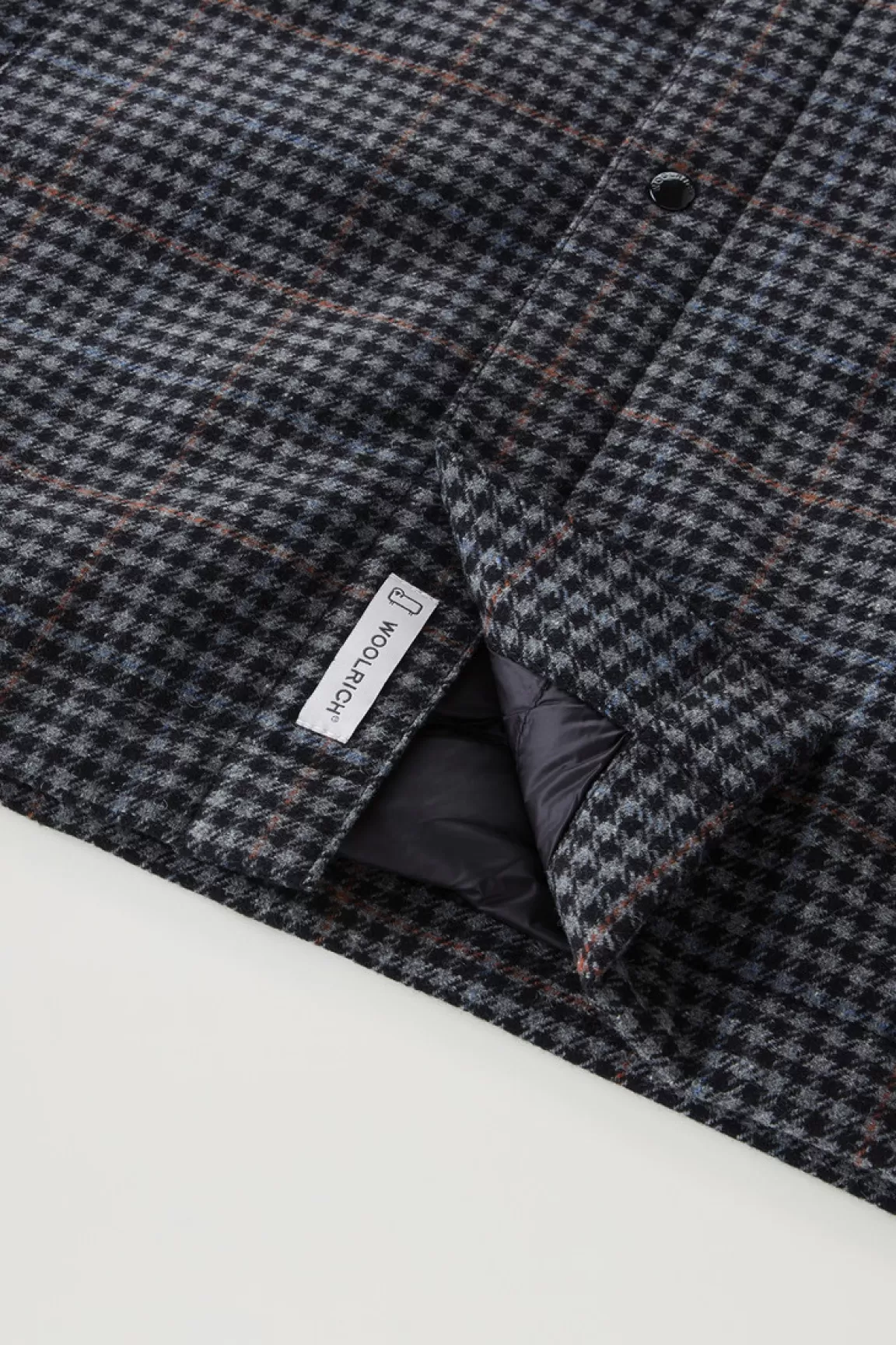 Uomo Woolrich Giacche a camicia | Giacche>Giacca A Camicia Imbottita Alaskan A Quadri In Misto Lana Italiana Riciclata