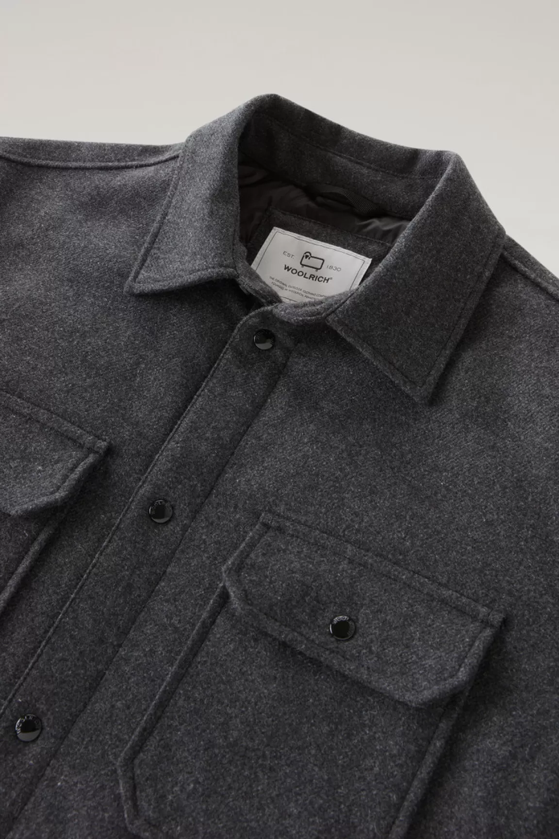 Uomo Woolrich Giacche a camicia | Giacche>Giacca A Camicia Imbottita Alaskan In Misto Lana Italiana Riciclata