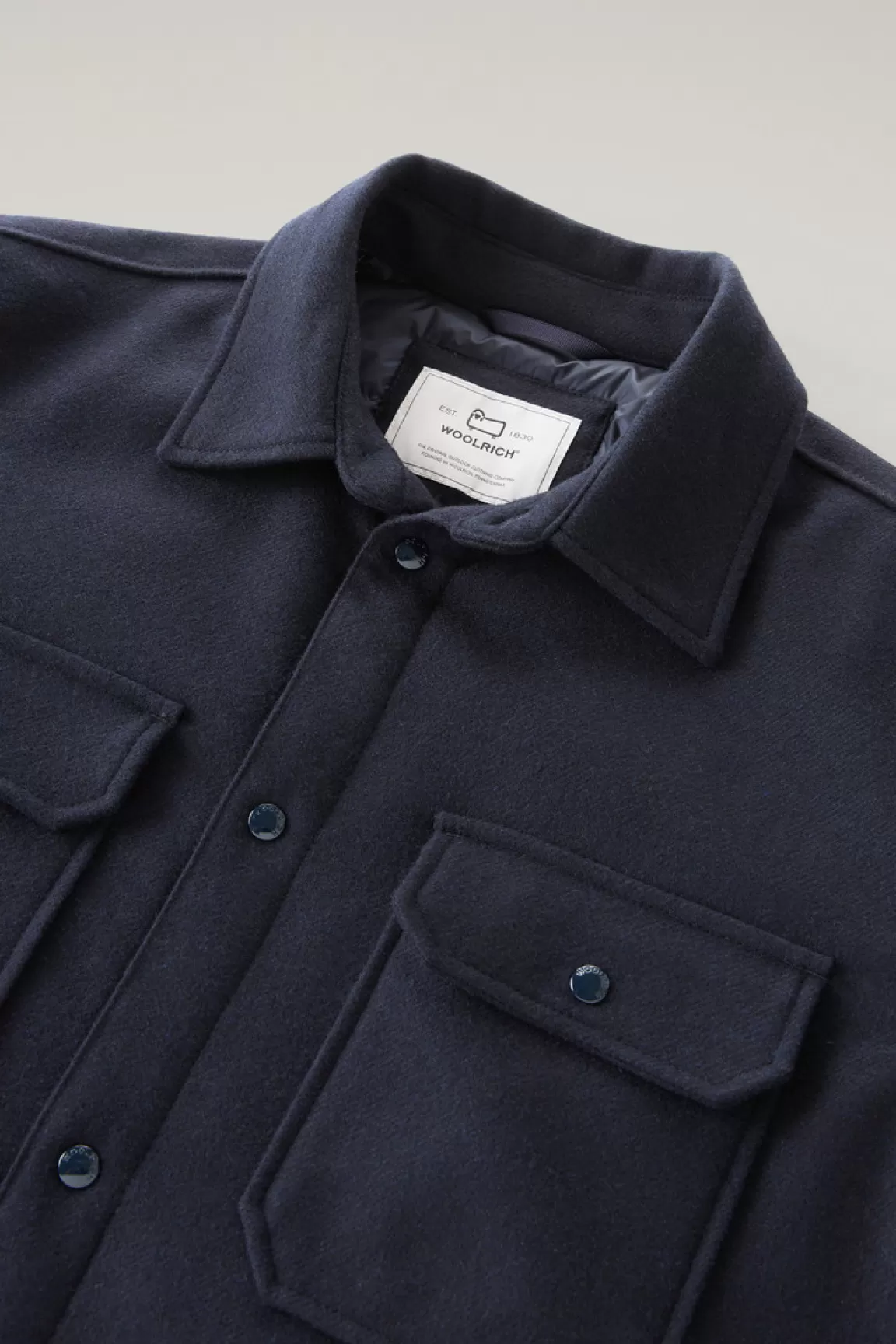 Uomo Woolrich Giacche a camicia | Giacche>Giacca A Camicia Imbottita Alaskan In Misto Lana Italiana Riciclata