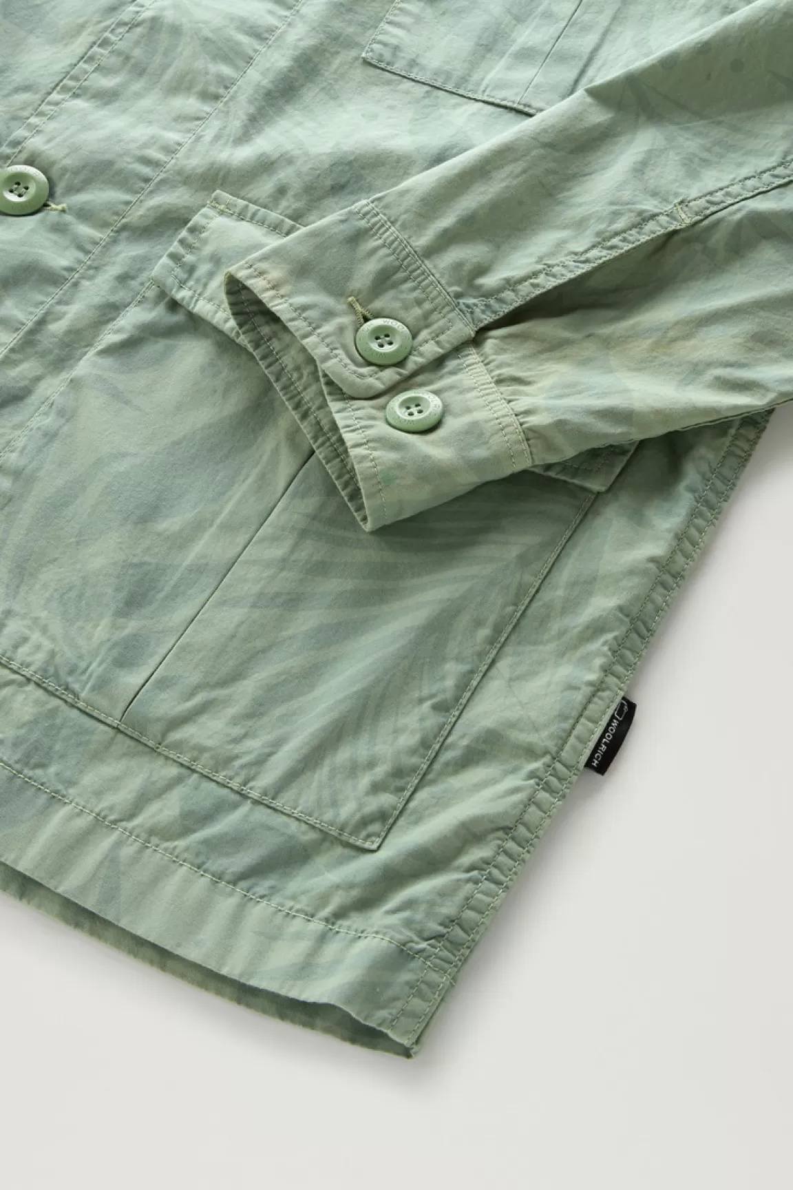 Uomo Woolrich Giacche a camicia>Giacca A Camicia Tinta In Capo In Puro Cotone Stampato