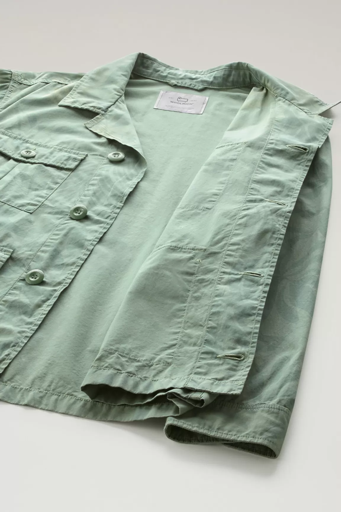Uomo Woolrich Giacche a camicia>Giacca A Camicia Tinta In Capo In Puro Cotone Stampato