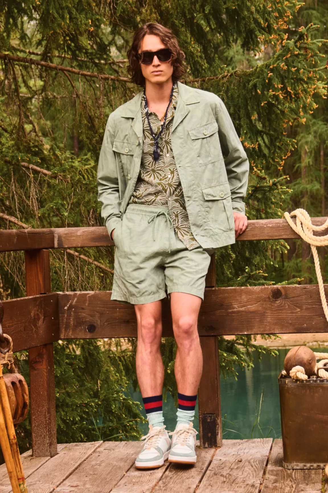 Uomo Woolrich Giacche a camicia>Giacca A Camicia Tinta In Capo In Puro Cotone Stampato