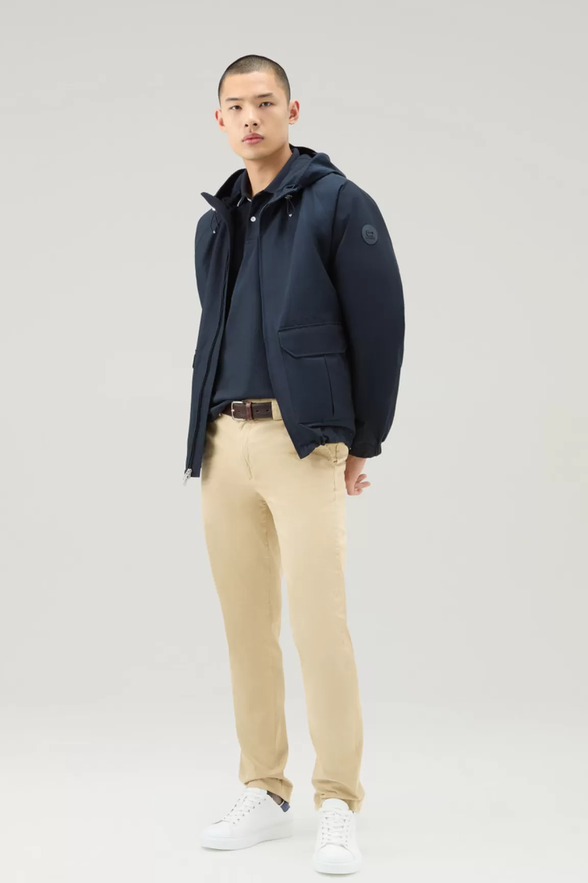 Uomo Woolrich Giacche>Giacca Cruiser In Ramar Cloth Con Cappuccio