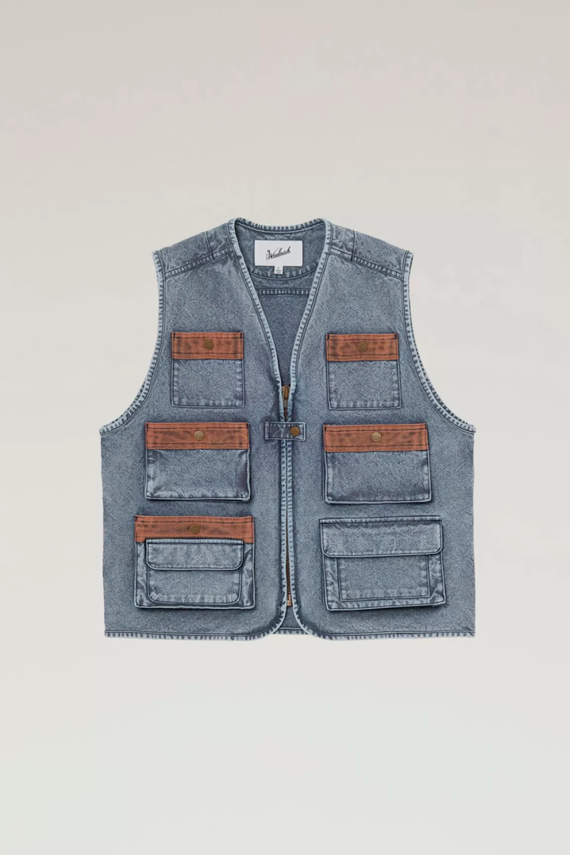 Uomo Woolrich Outdoor Label Designed in Japan | Gilet>Gilet In Misto Nylon CORDURA E Cotone Tinto In Corda