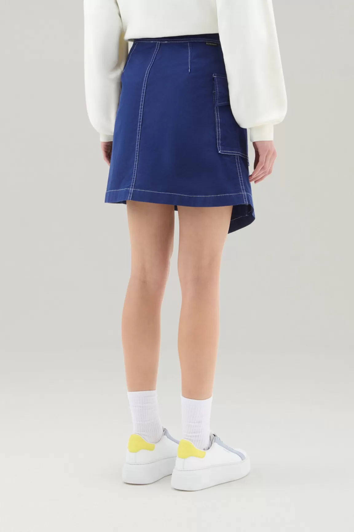 Donna Woolrich Vestiti e gonne>Gonna Cargo A Portafoglio Tinta In Capo In Twill Di Cotone