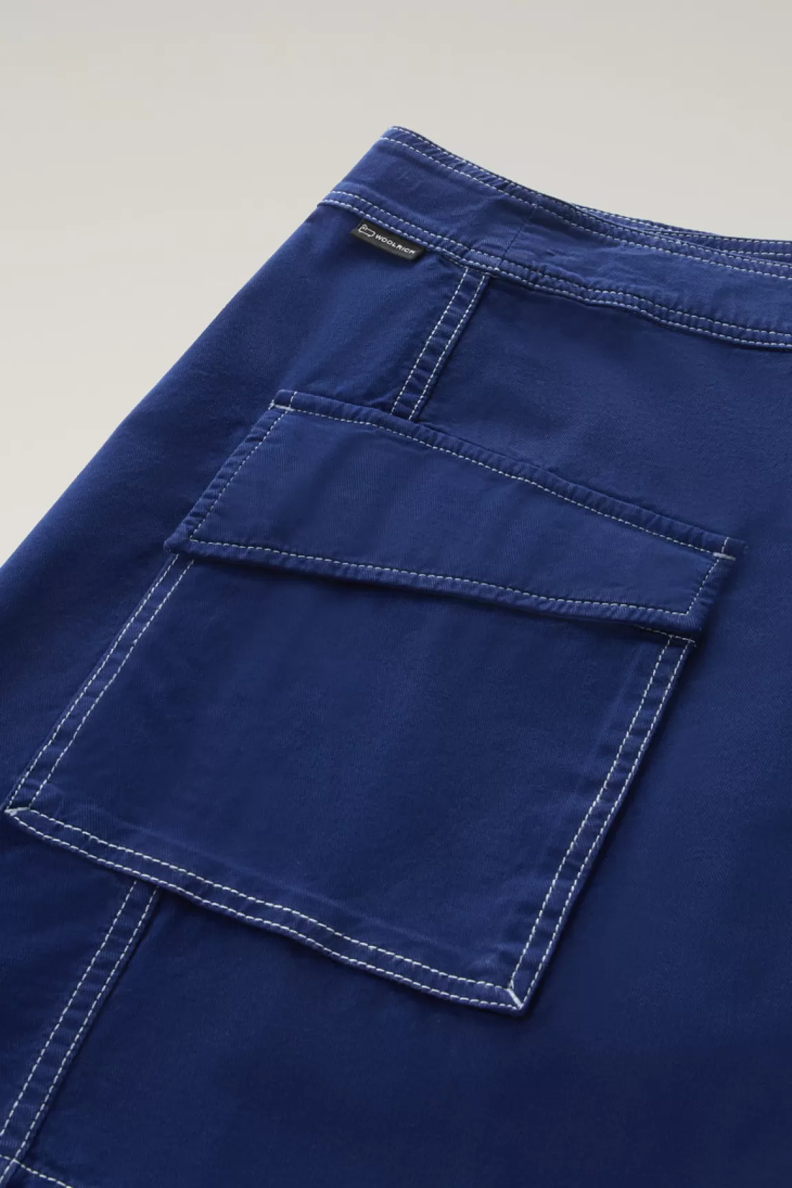 Donna Woolrich Vestiti e gonne>Gonna Cargo A Portafoglio Tinta In Capo In Twill Di Cotone