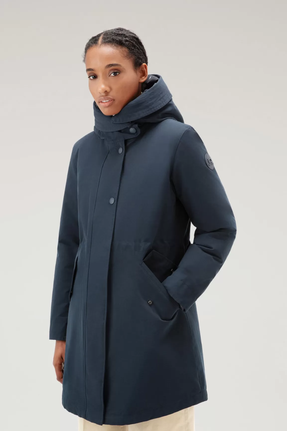 Donna Woolrich Parka>Military Parka 3 In 1 In Ramar Cloth Con Giacca Trapuntata Removibile