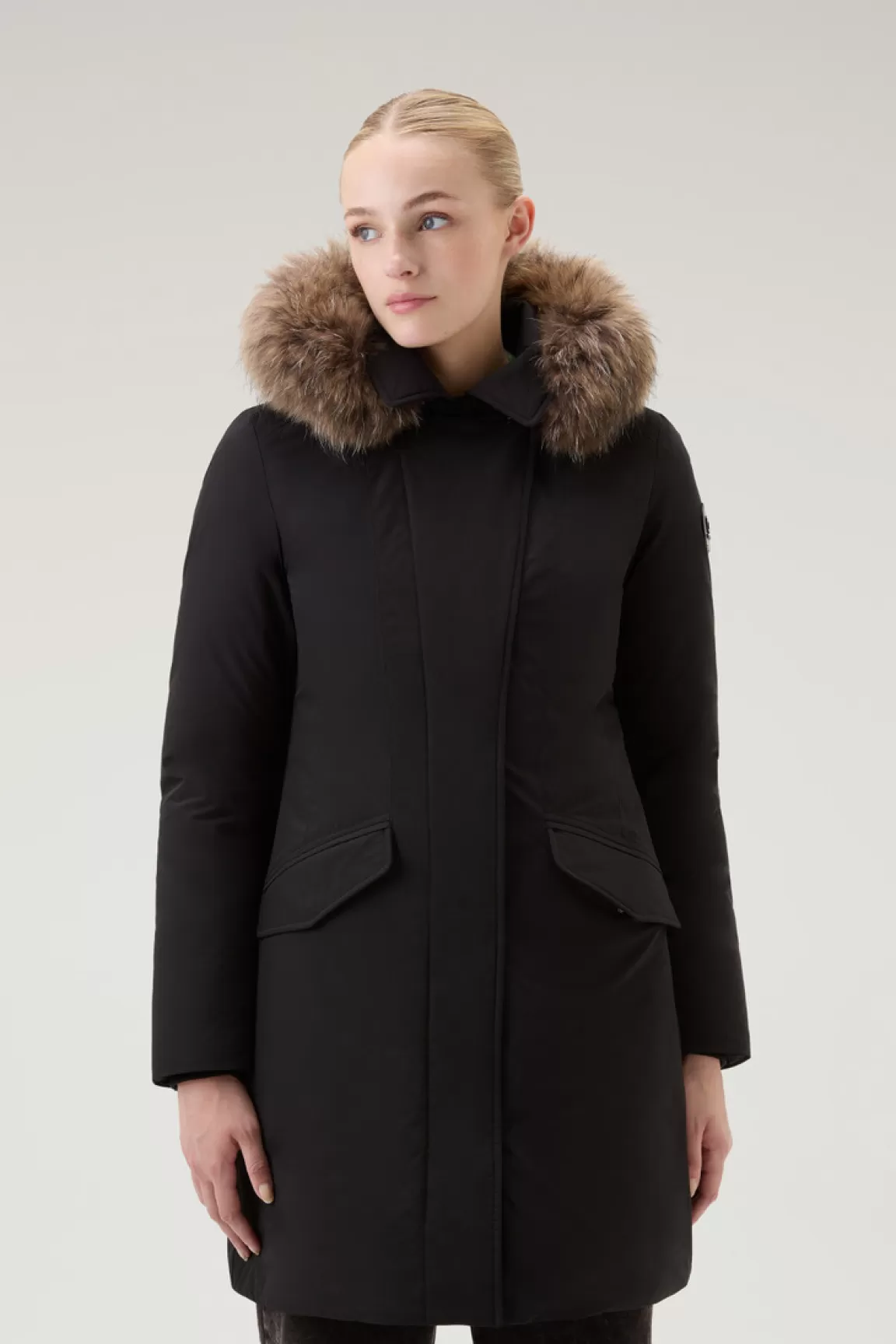 Donna Woolrich Parka>Modern Vail Parka Con Cappuccio Staccabile