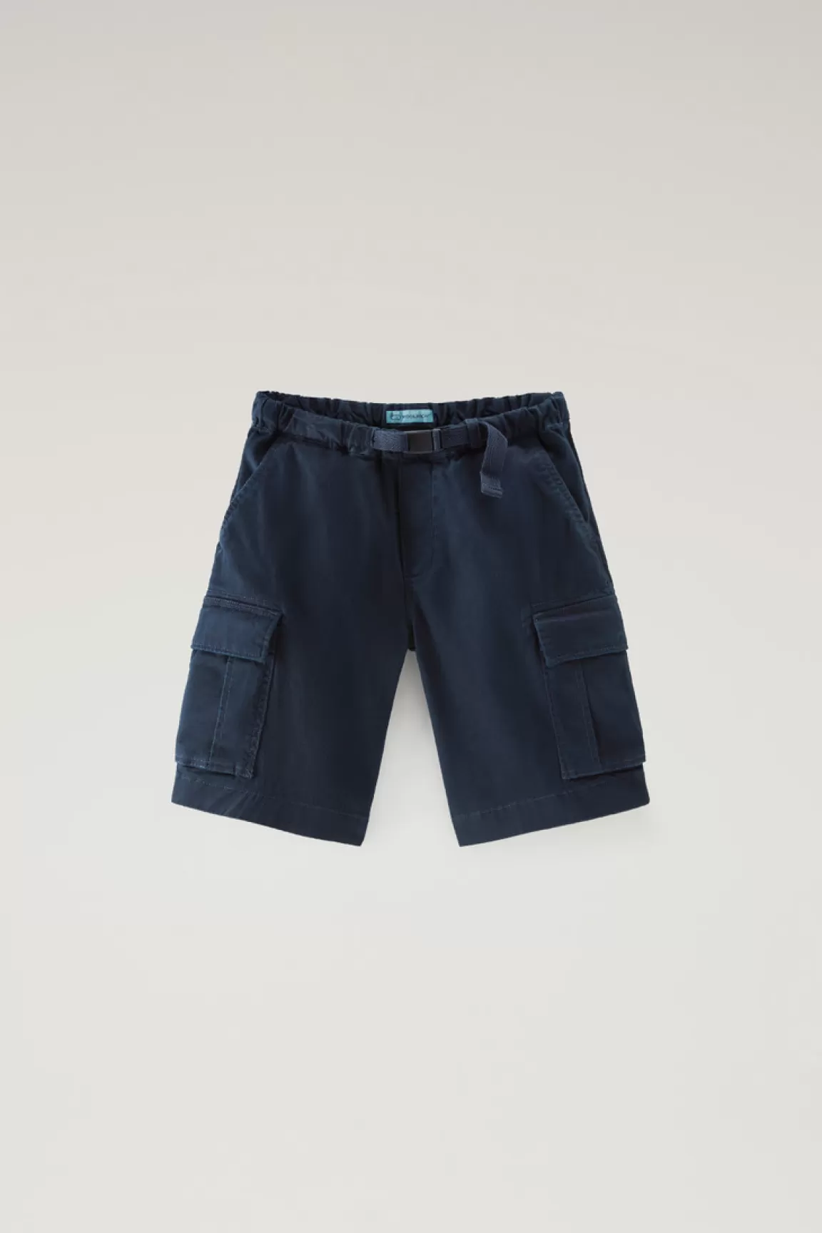 Bambino Woolrich Abbigliamento>Pantaloncini Cargo Da Bambino Tinti In Capo In Cotone Elasticizzato