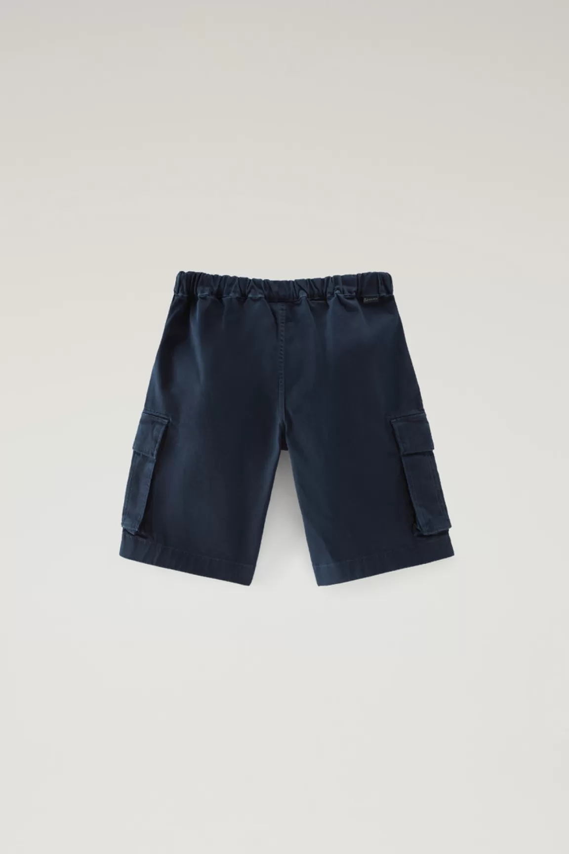 Bambino Woolrich Abbigliamento>Pantaloncini Cargo Da Bambino Tinti In Capo In Cotone Elasticizzato
