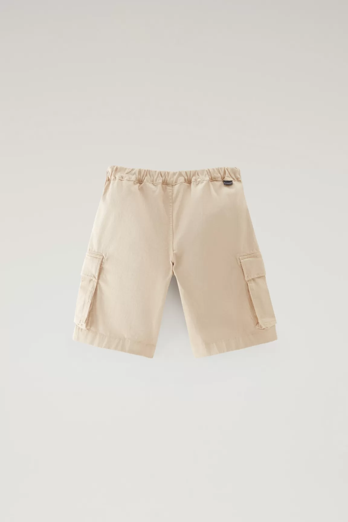 Bambino Woolrich Abbigliamento>Pantaloncini Cargo Da Bambino Tinti In Capo In Cotone Elasticizzato