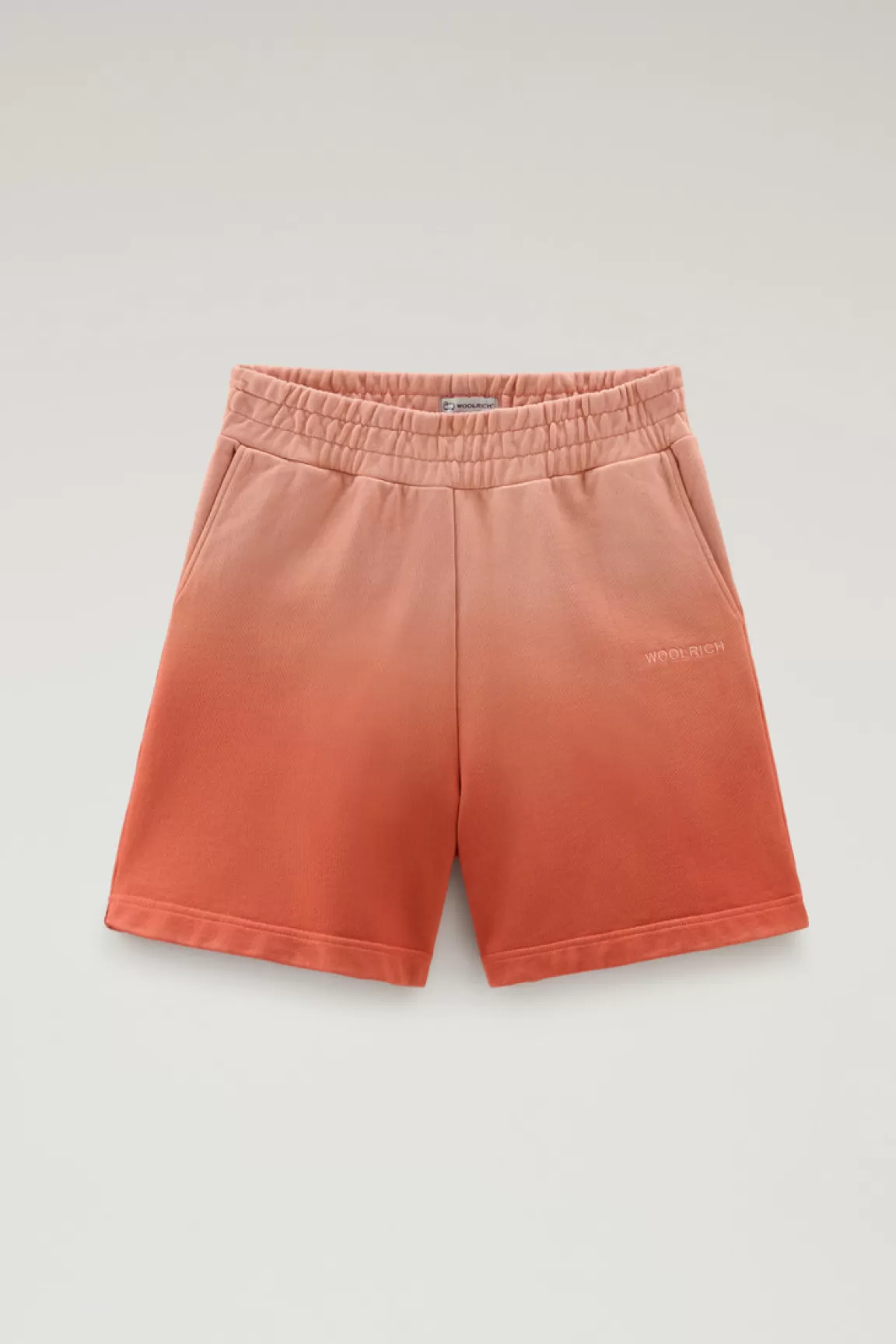Donna Woolrich Pantaloni e pantaloncini>Pantaloncini In Cotone Felpato Tinti In Capo Con Sfumature Di Colore
